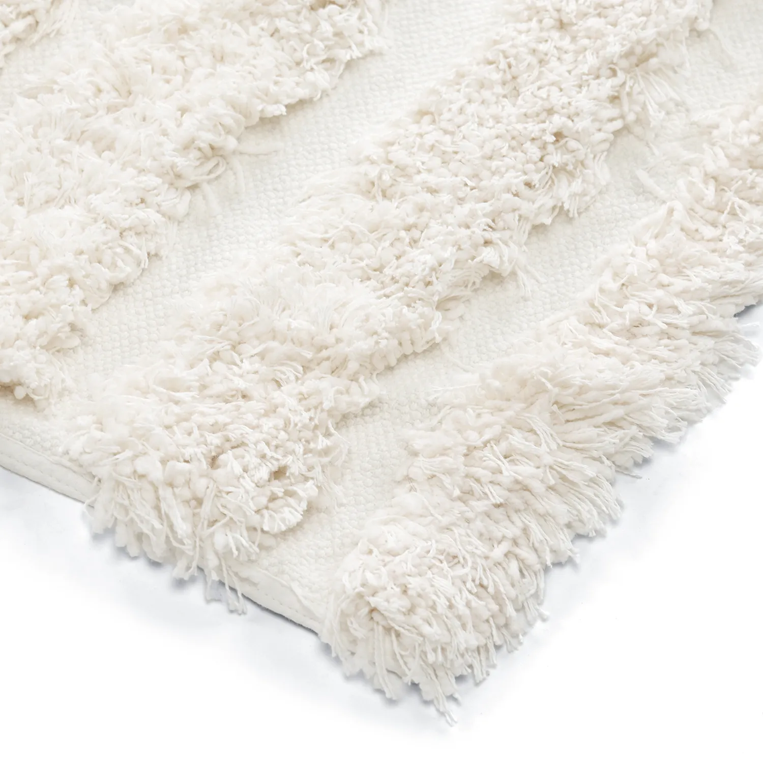 Shaggy rugs - Cazorla Natural Cotton Shaggy (off-white)