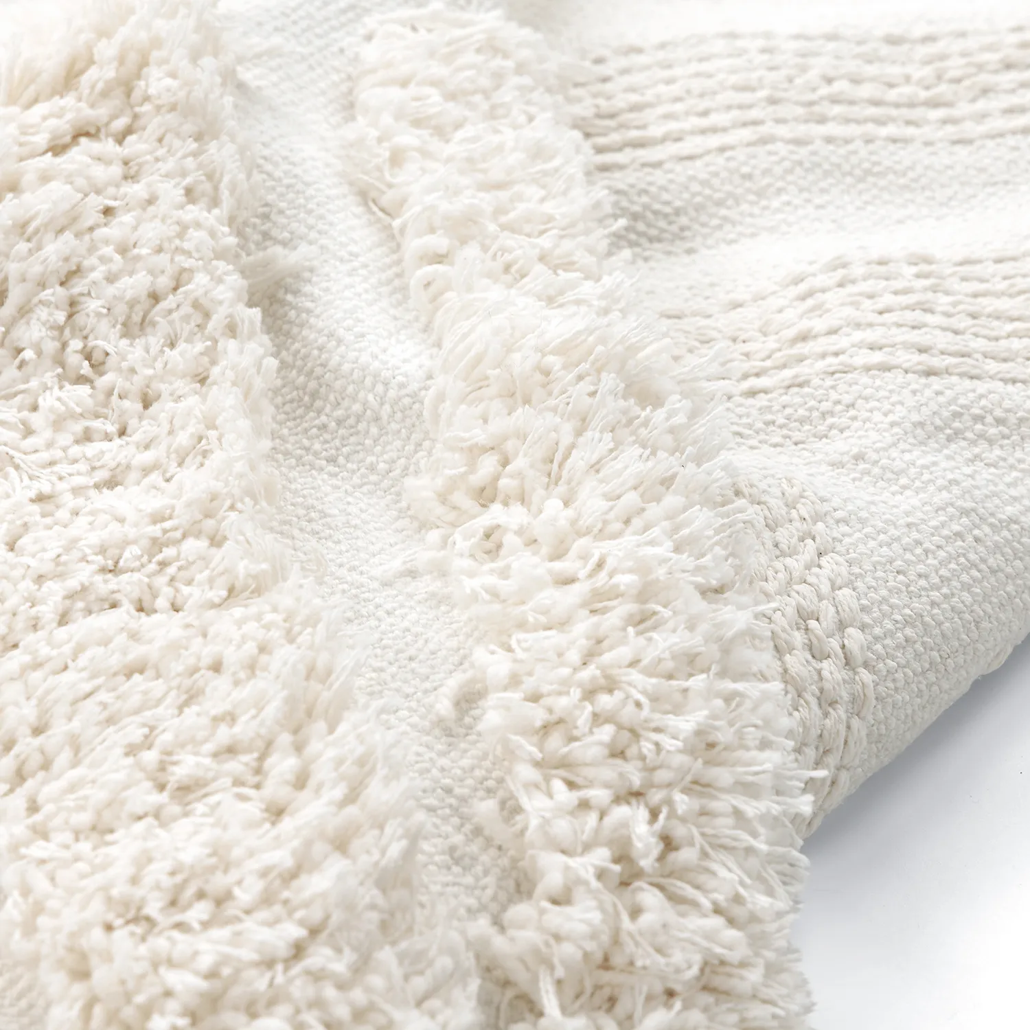 Shaggy rugs - Cazorla Natural Cotton Shaggy (off-white)