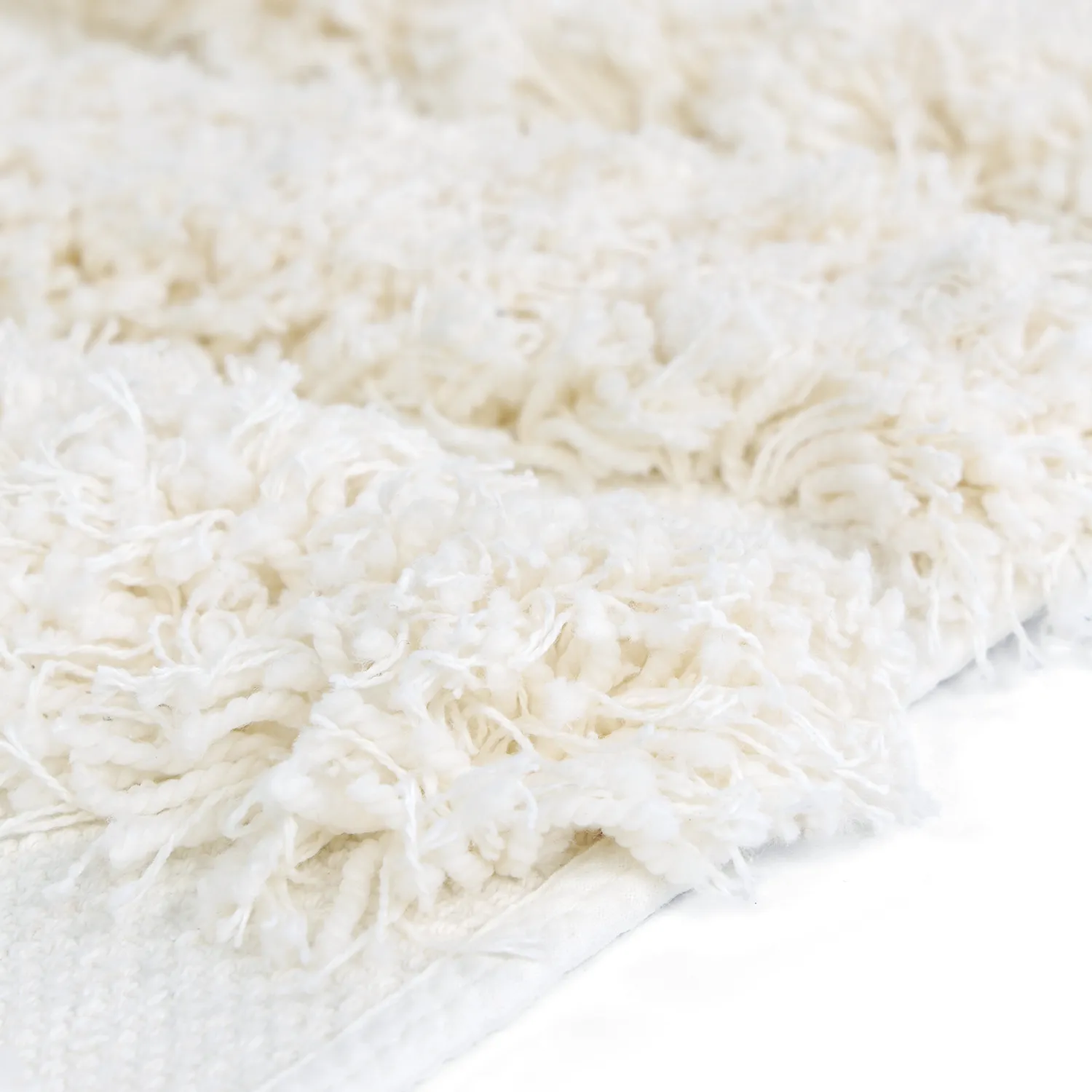 Shaggy rugs - Cazorla Natural Cotton Shaggy (off-white)