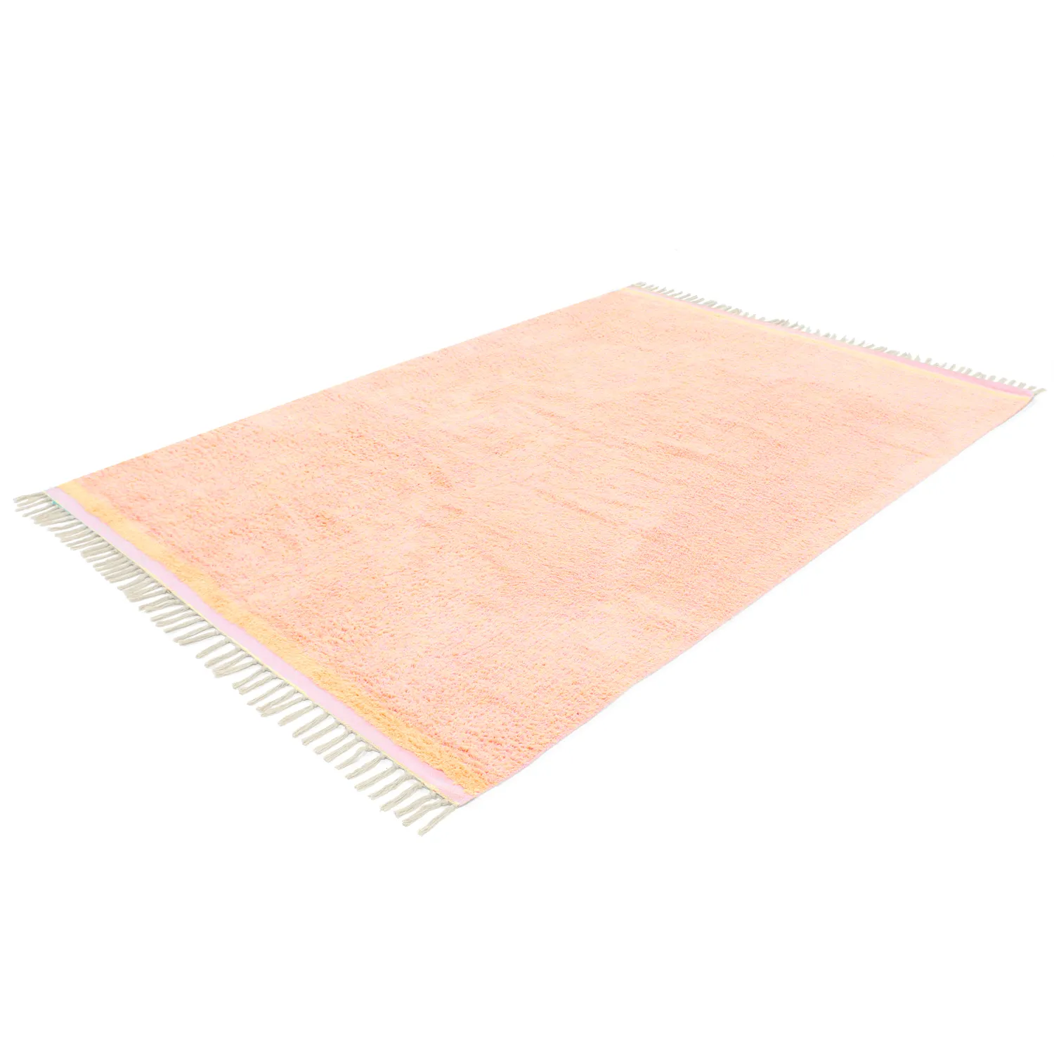 Shaggy rugs - Celina Natural Cotton Shaggy (pink/beige)