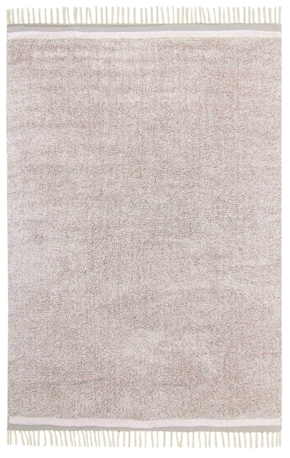 Shaggy rugs - Celina Natural Cotton Shaggy (taupe/lavender)