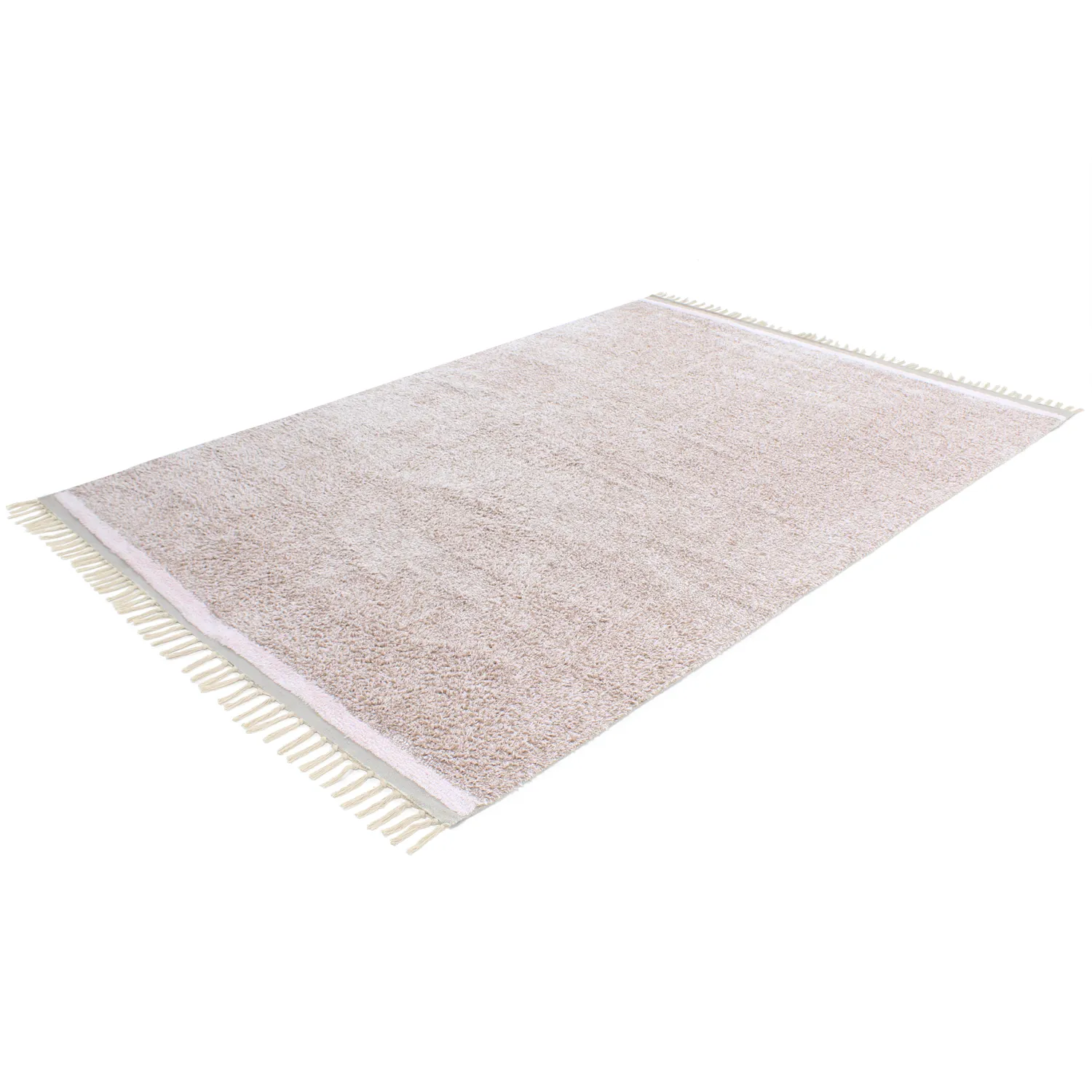 Shaggy rugs - Celina Natural Cotton Shaggy (taupe/lavender)