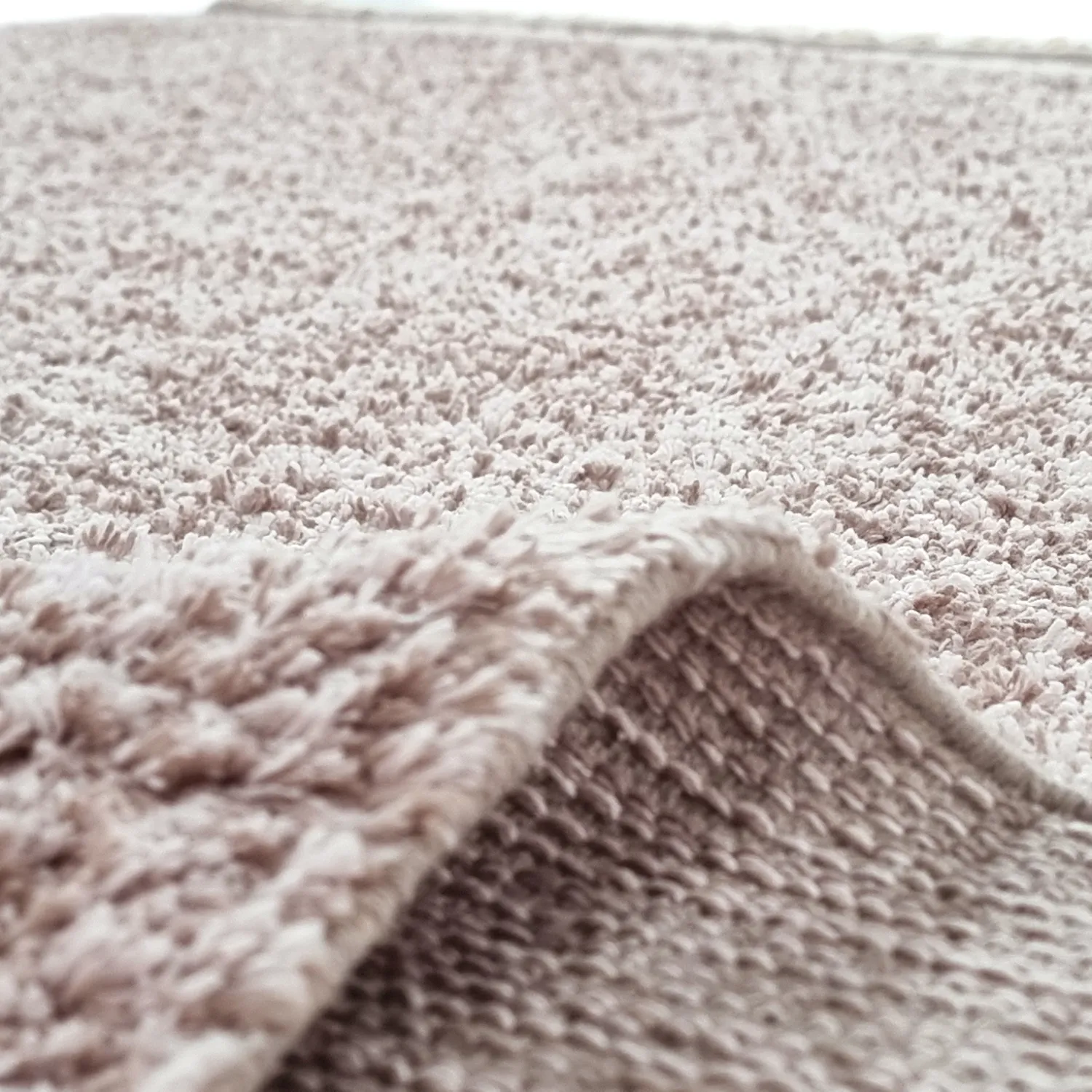 Shaggy rugs - Celina Natural Cotton Shaggy (taupe/lavender)