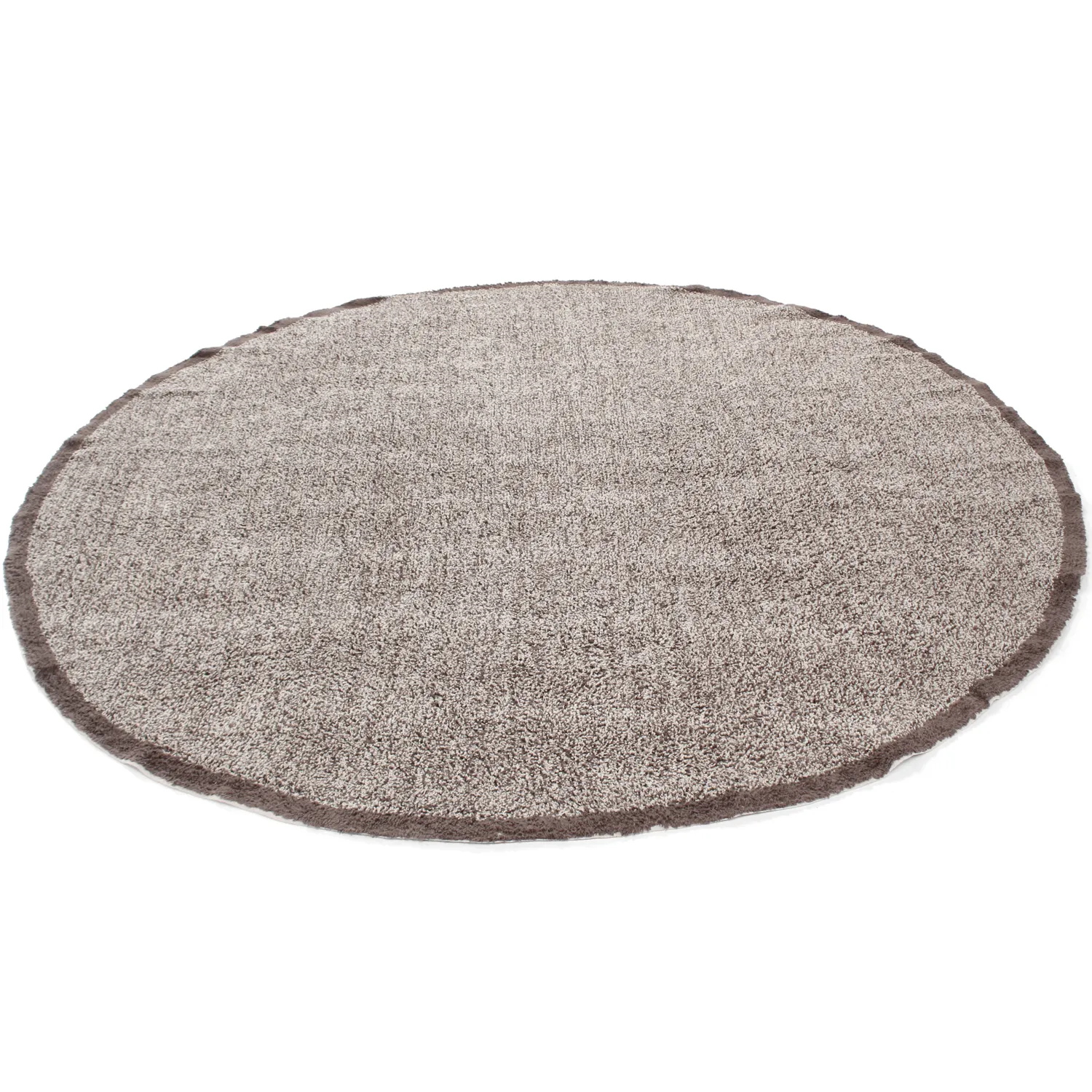Round rug - Celina Natural Cotton Shaggy (beige/brown)