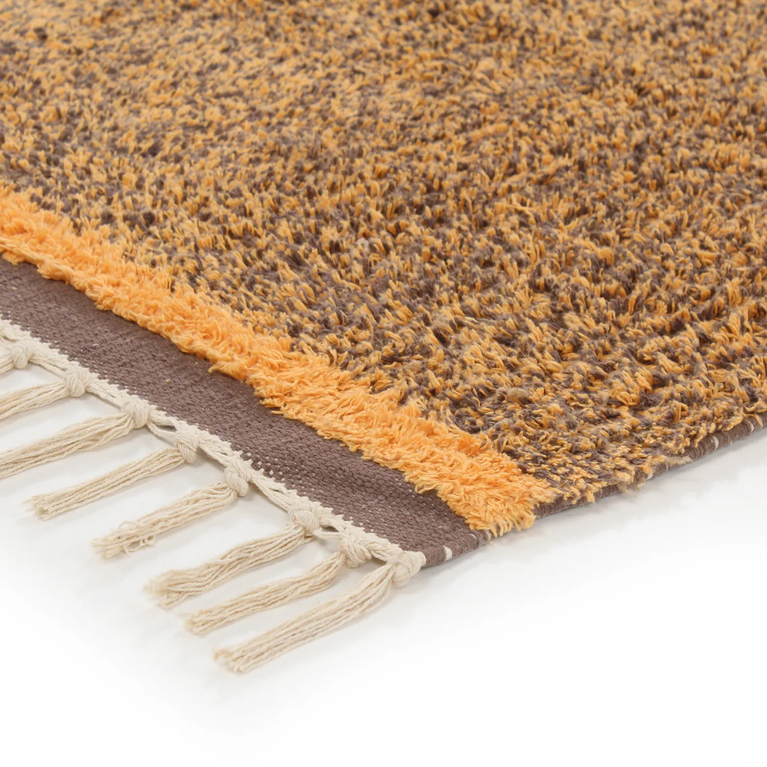 Shaggy rugs - Celina Natural Cotton Shaggy (brown/orange)
