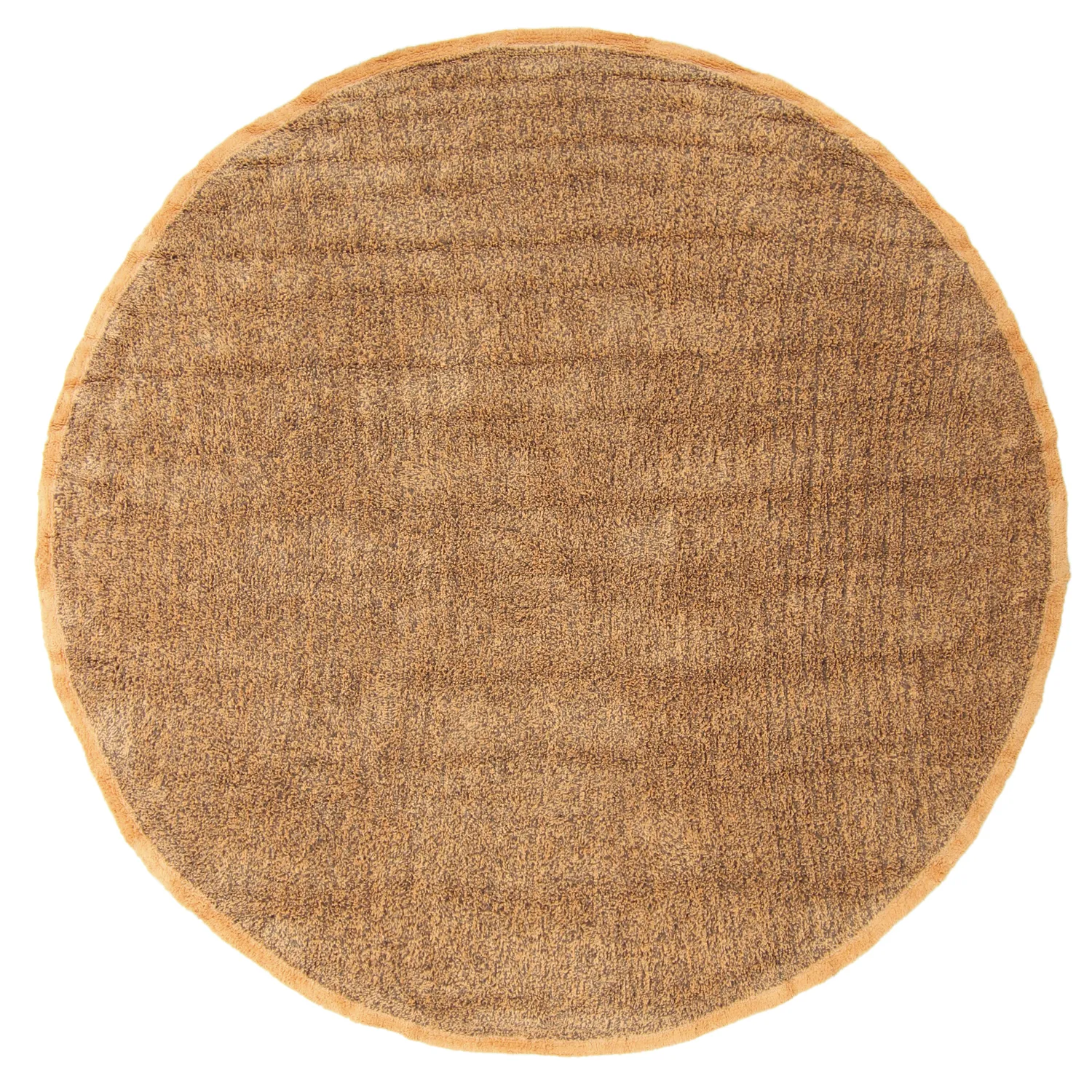 Round rug - Celina Natural Cotton Shaggy (brown/orange)