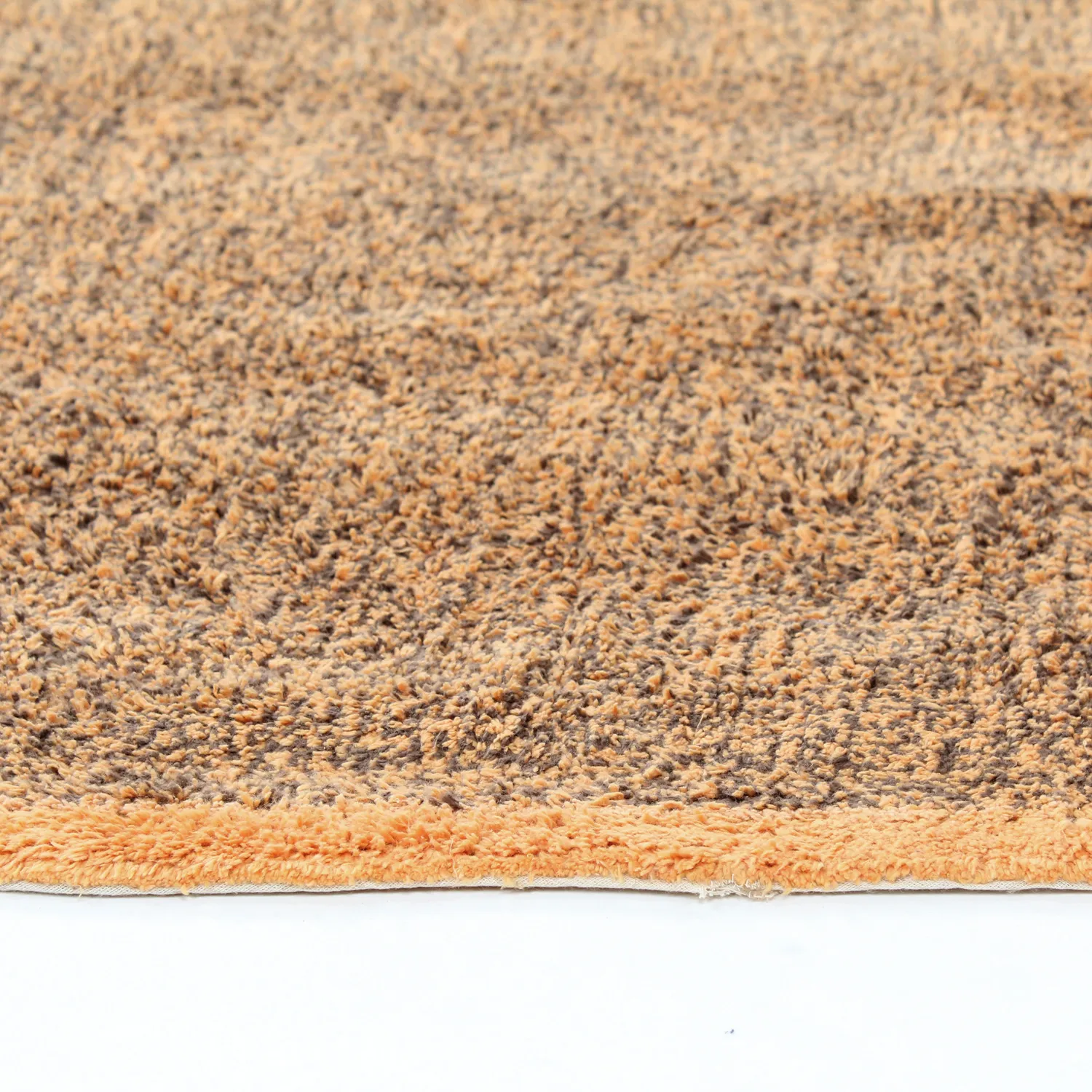 Round rug - Celina Natural Cotton Shaggy (brown/orange)