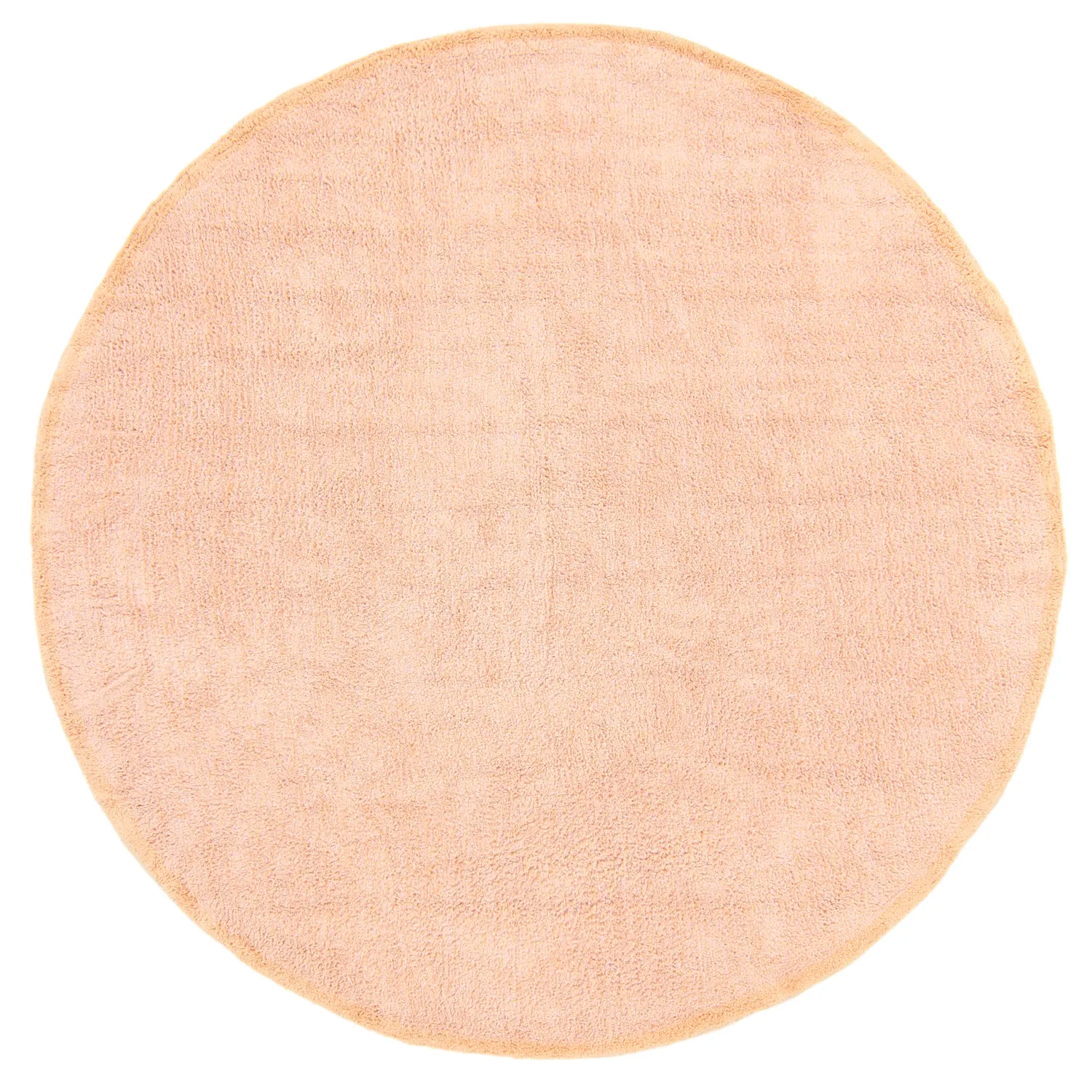 Round rug - Celina Natural Cotton Shaggy (pink/beige)