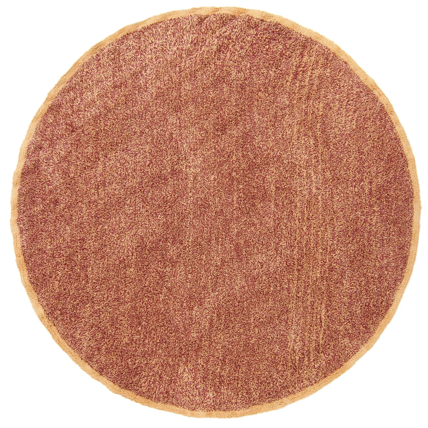Round rug - Celina Natural Cotton Shaggy (red)