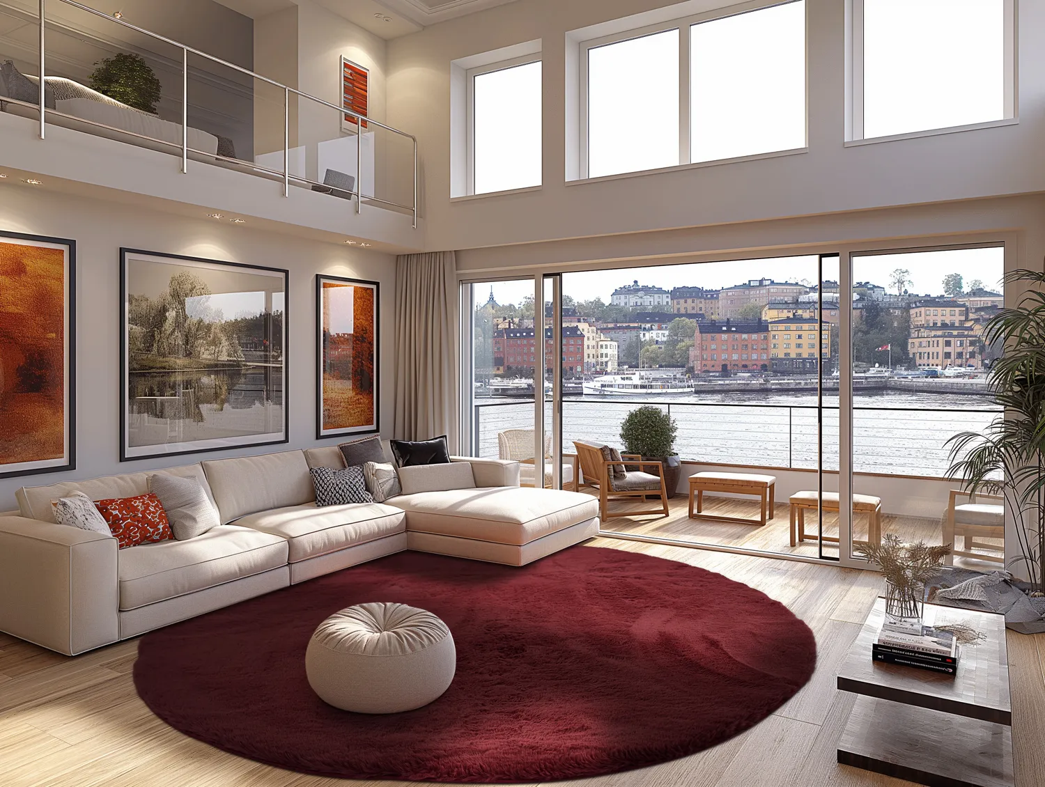 Round rugs - Cloud Super Soft (red)