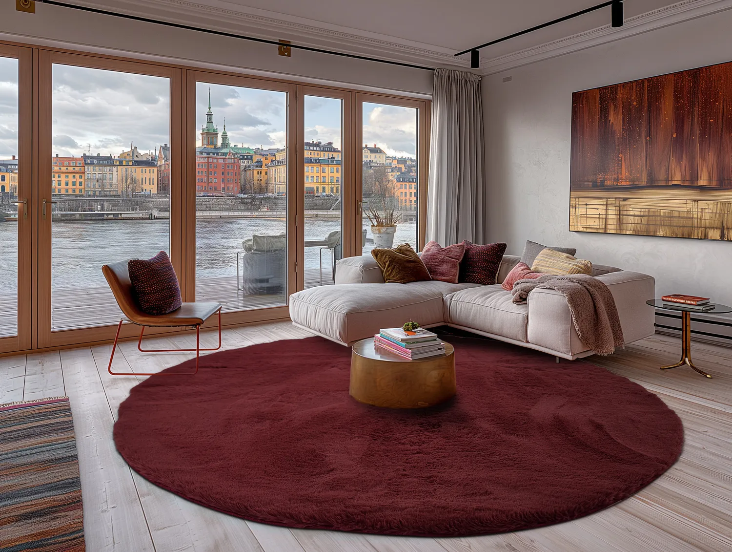 Round rugs - Cloud Super Soft (red)