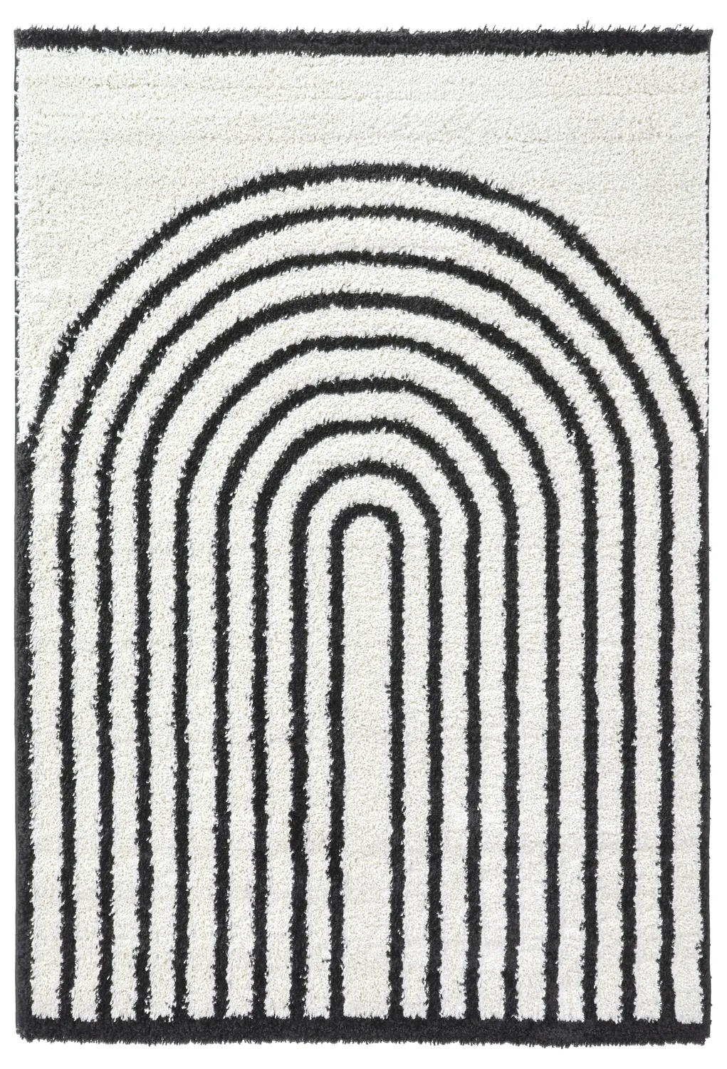 Shaggy rugs - Cluny (white/black)