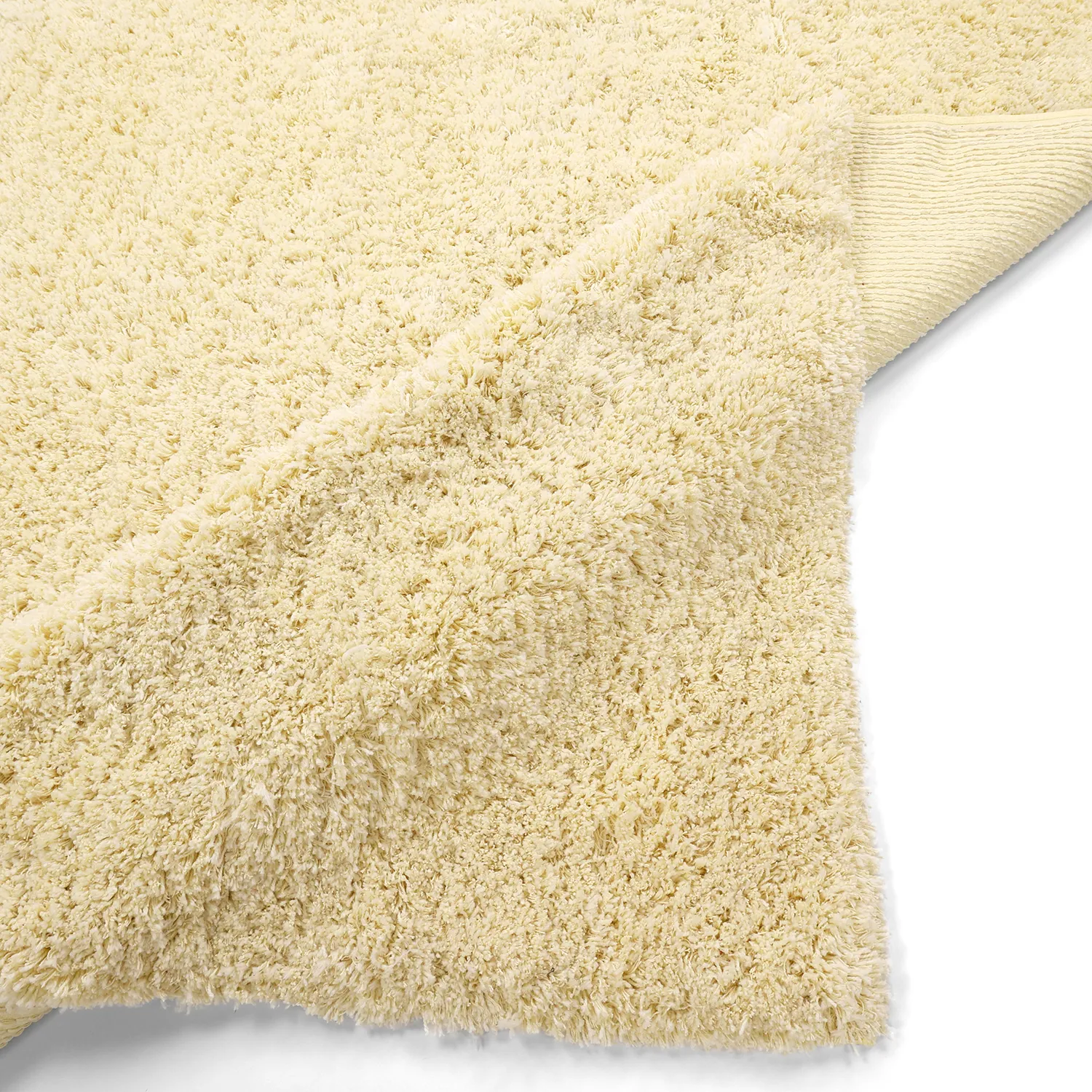 Shaggy rugs - Combarro Solid Cotton Shaggy (light yellow)