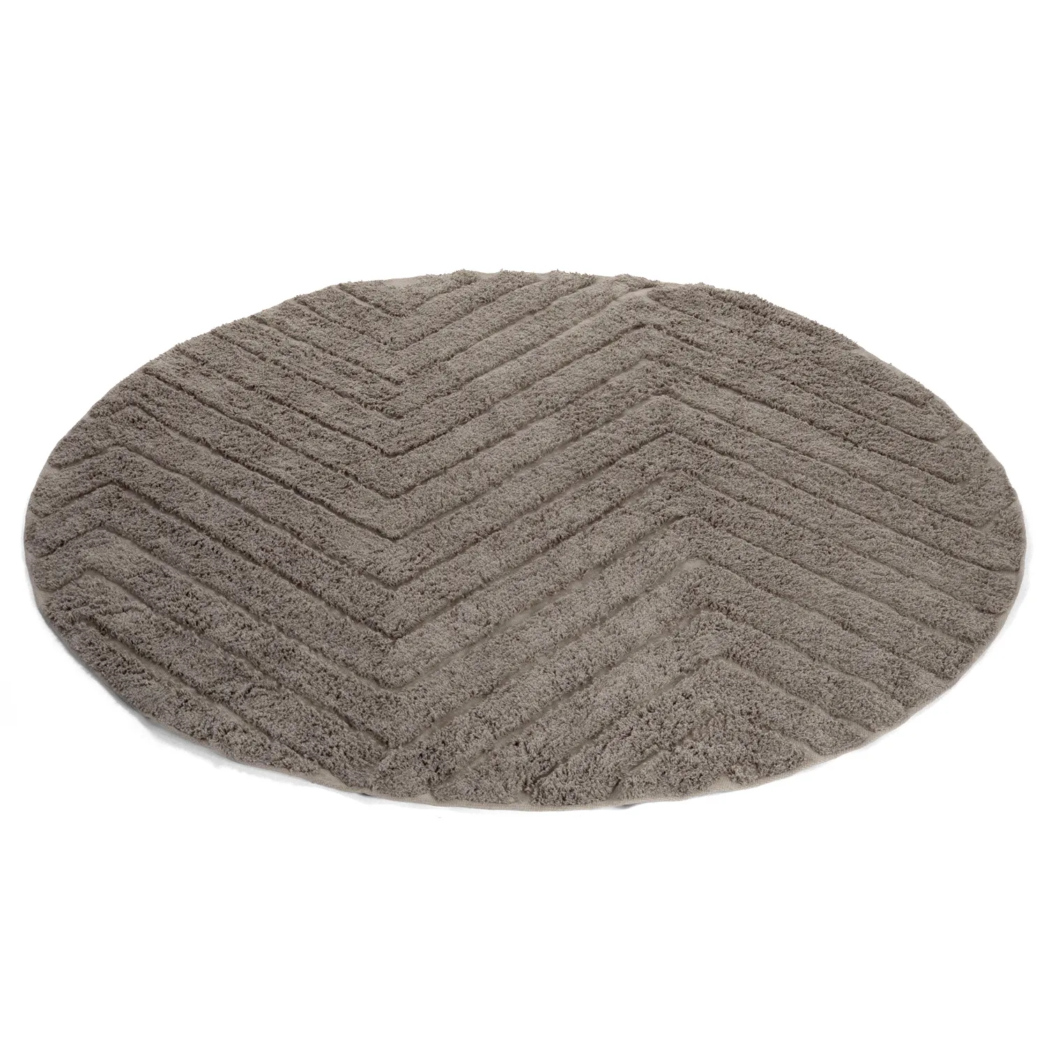 Round rug - Conara Natural Cotton Shaggy (taupe)