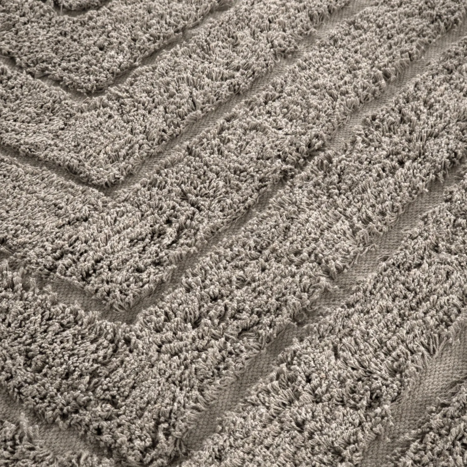 Round rug - Conara Natural Cotton Shaggy (taupe)