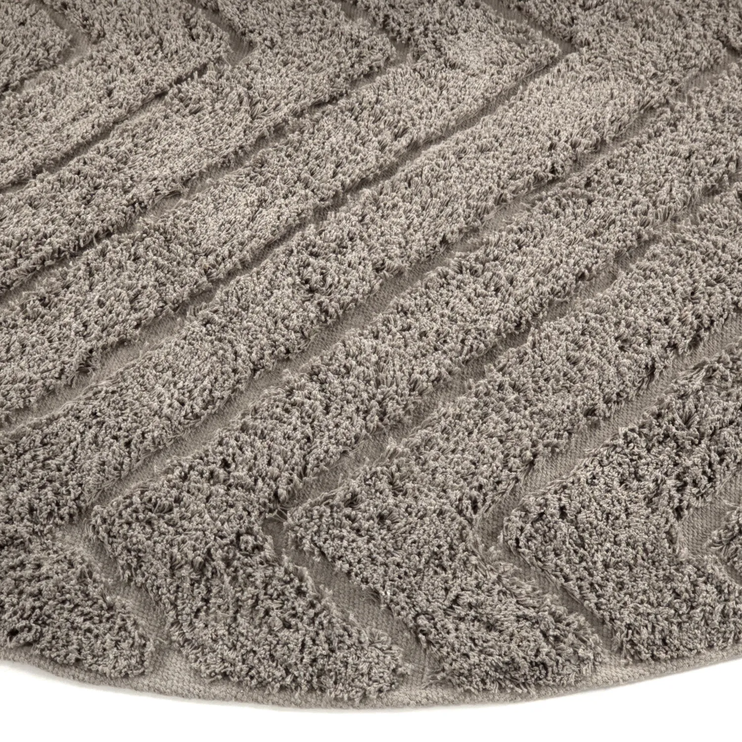 Round rug - Conara Natural Cotton Shaggy (taupe)