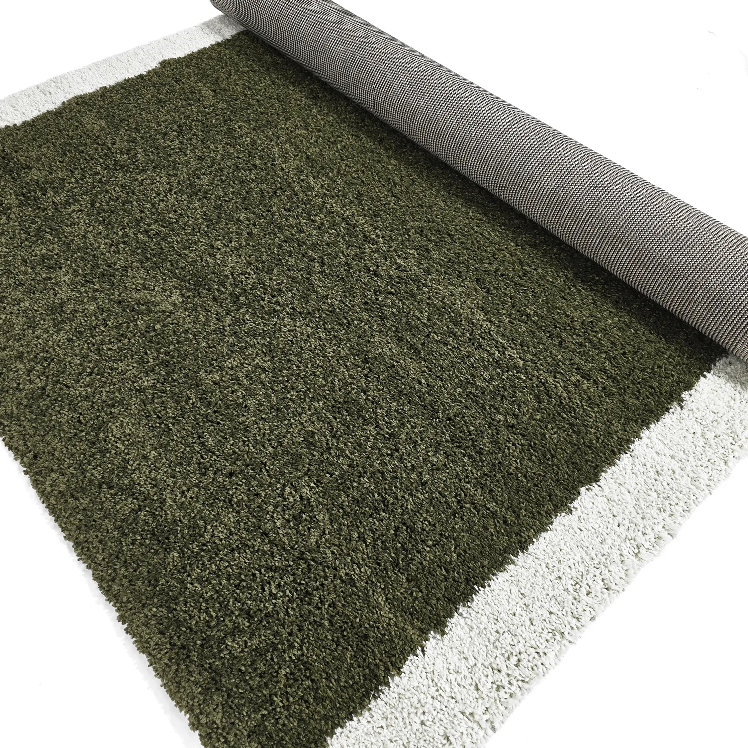 Shaggy rugs - Conques (green/white)