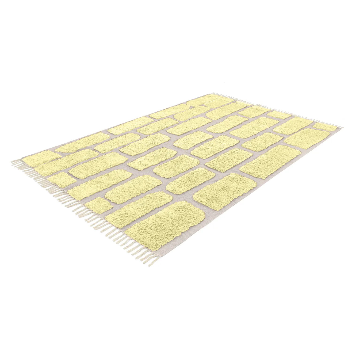 Shaggy rugs - Cyrus Natural Cotton Shaggy (yellow)