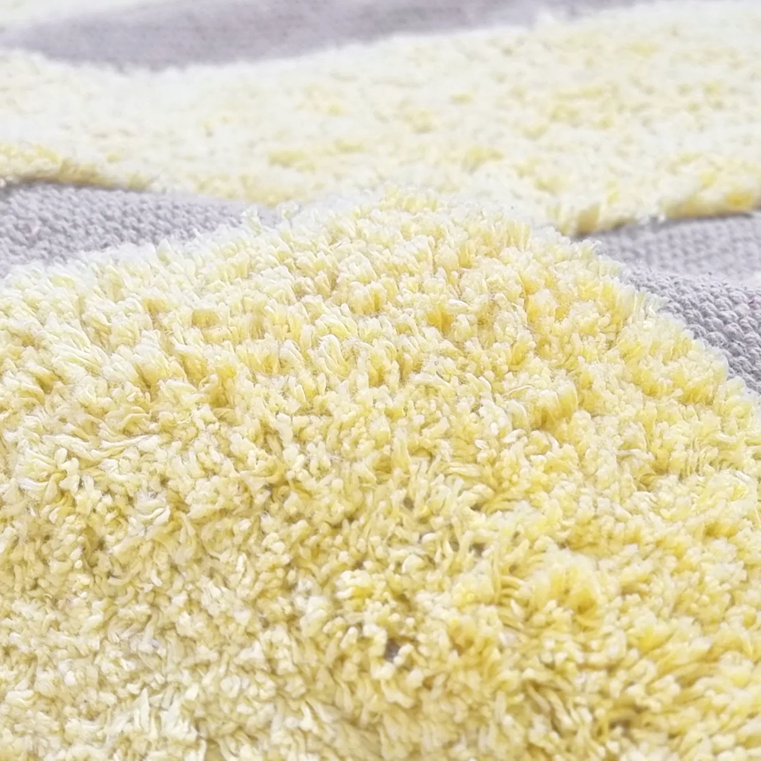 Round rug - Cyrus Natural Cotton Shaggy (yellow)