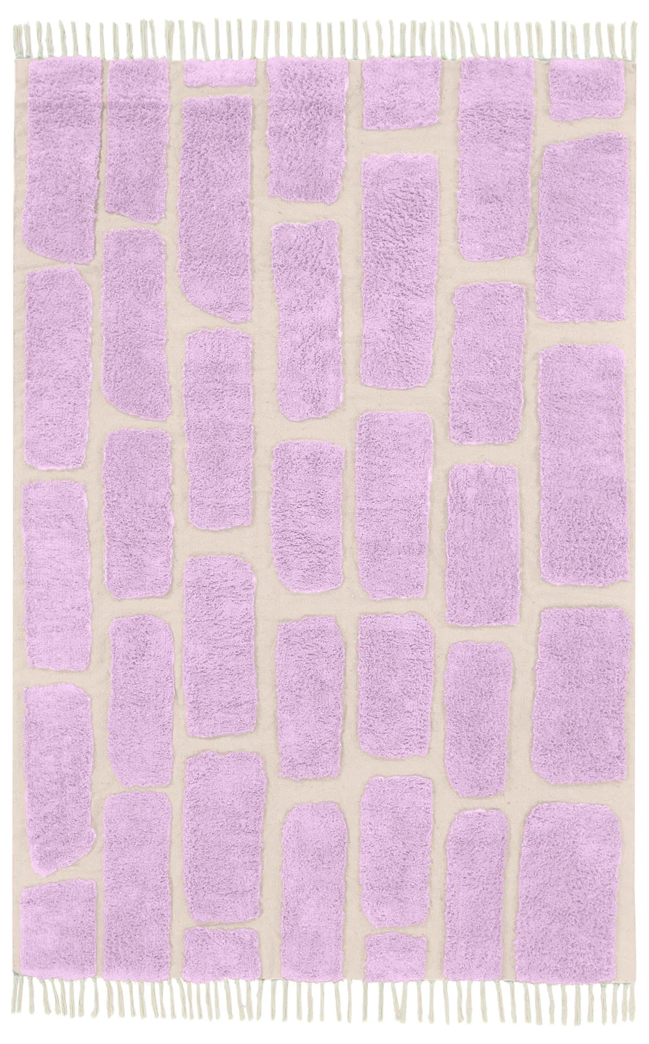 Shaggy rugs - Cyrus Natural Cotton Shaggy (purple)