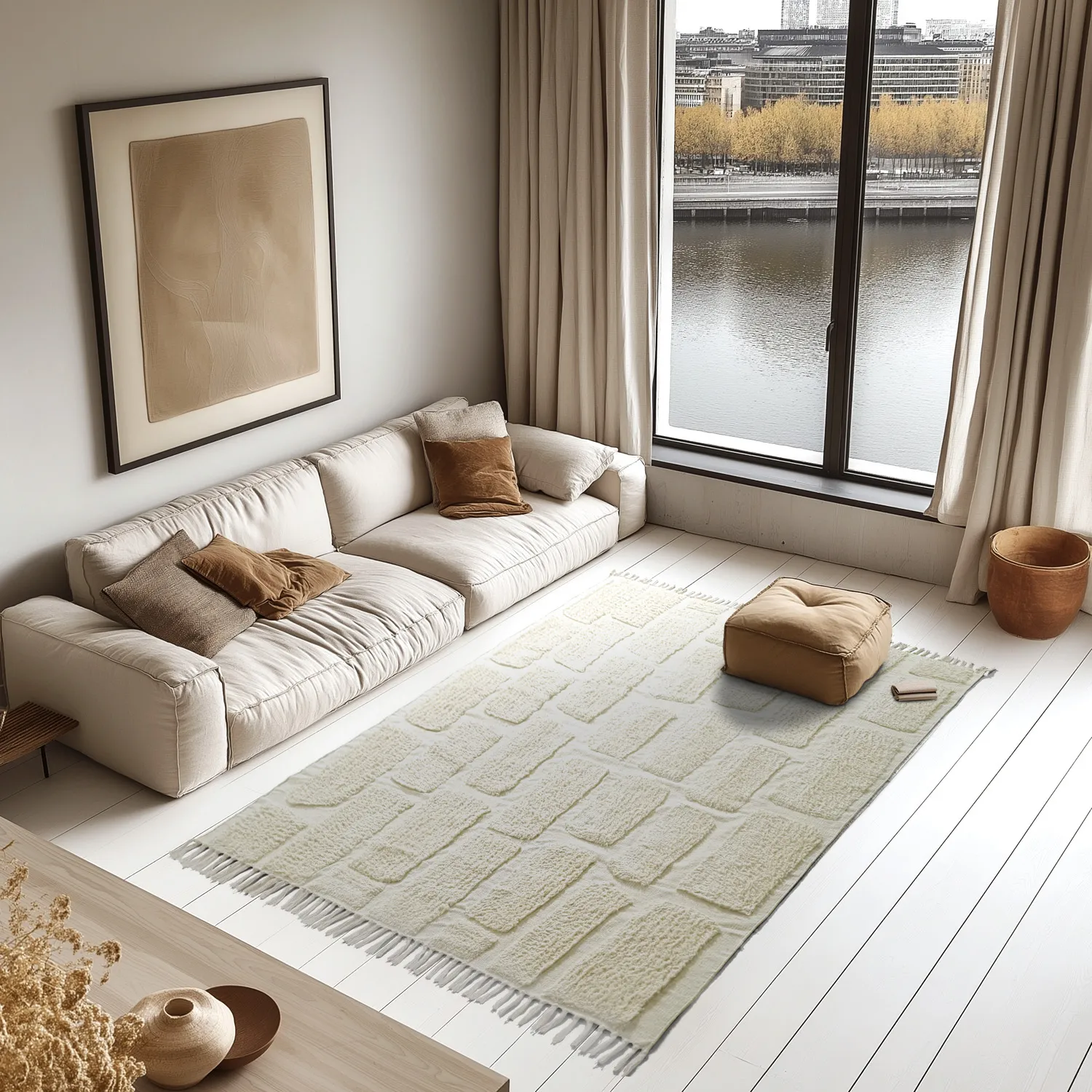 Shaggy rugs - Cyrus Natural Cotton Shaggy (off-white)