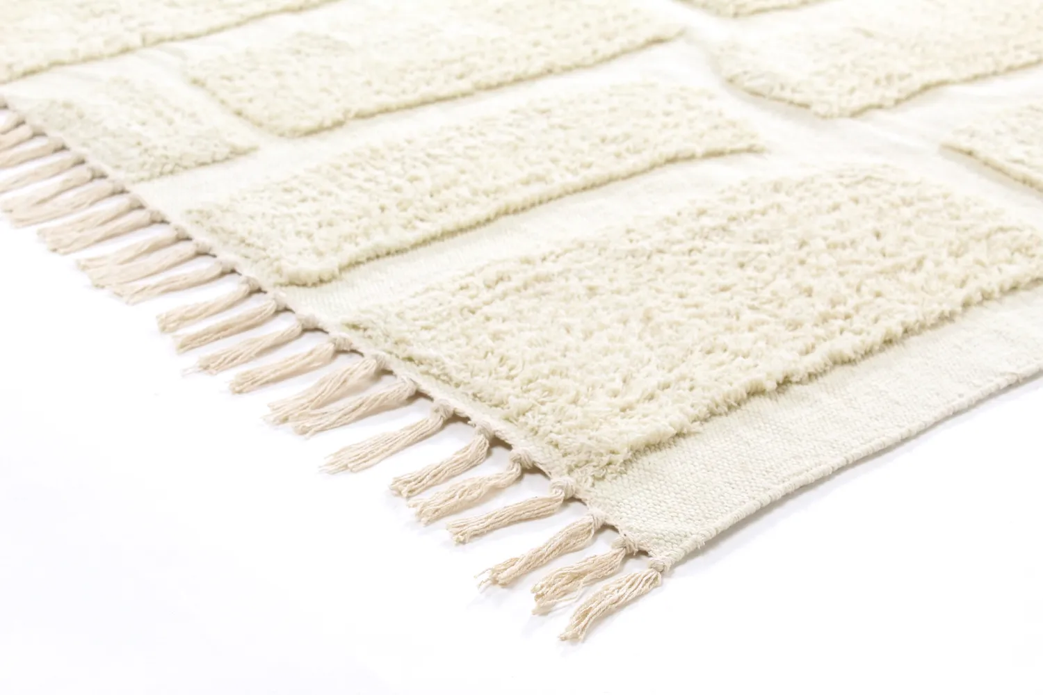 Shaggy rugs - Cyrus Natural Cotton Shaggy (off-white)