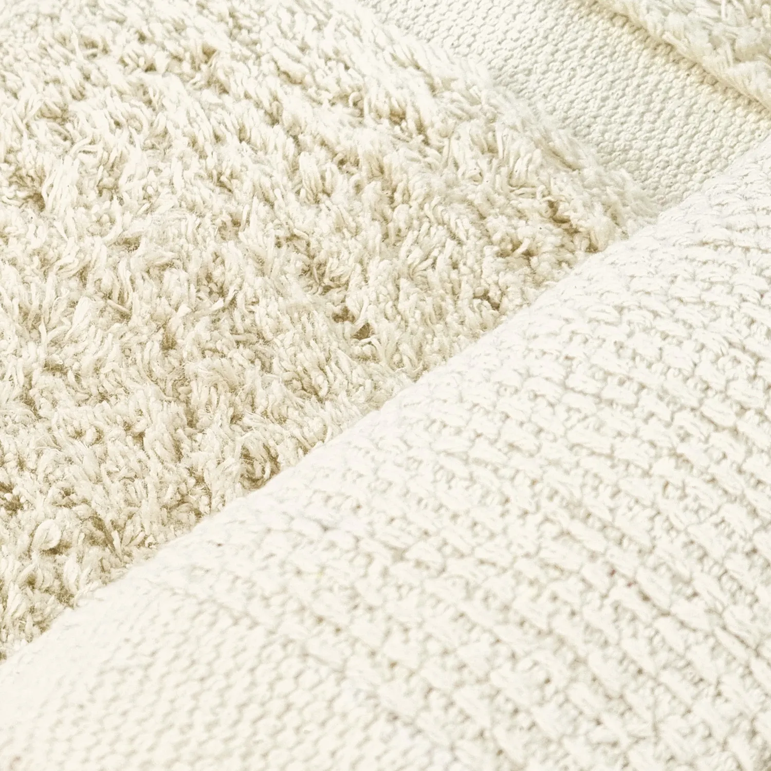 Round rug - Cyrus Natural Cotton Shaggy (beige)