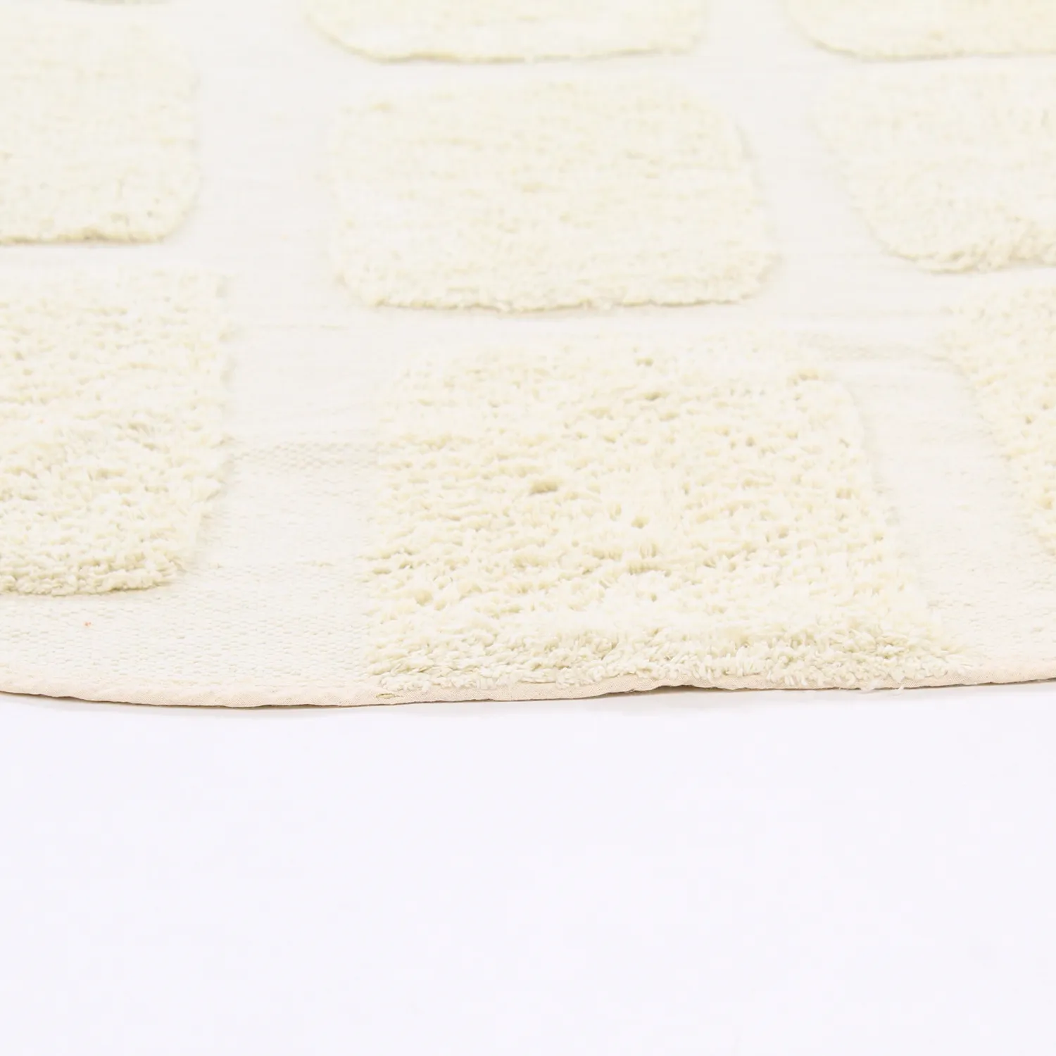 Round rug - Cyrus Natural Cotton Shaggy (off-white)
