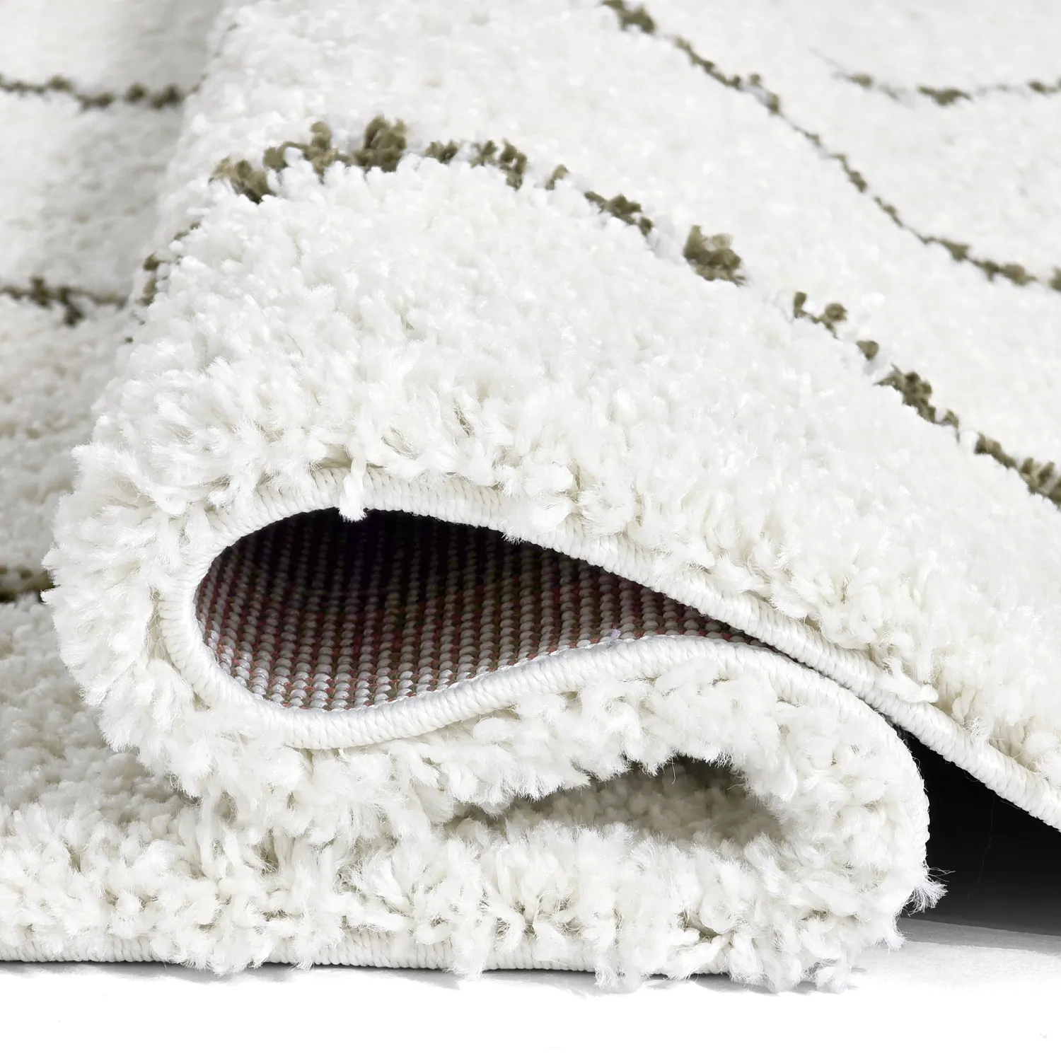 Shaggy rugs - Eze (white/green)