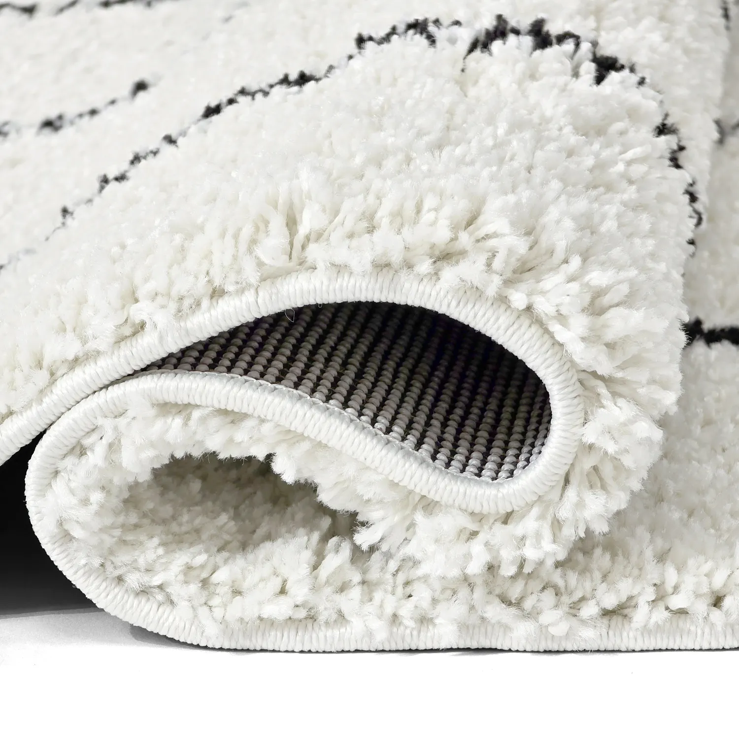 Shaggy rugs - Eze (white/black)