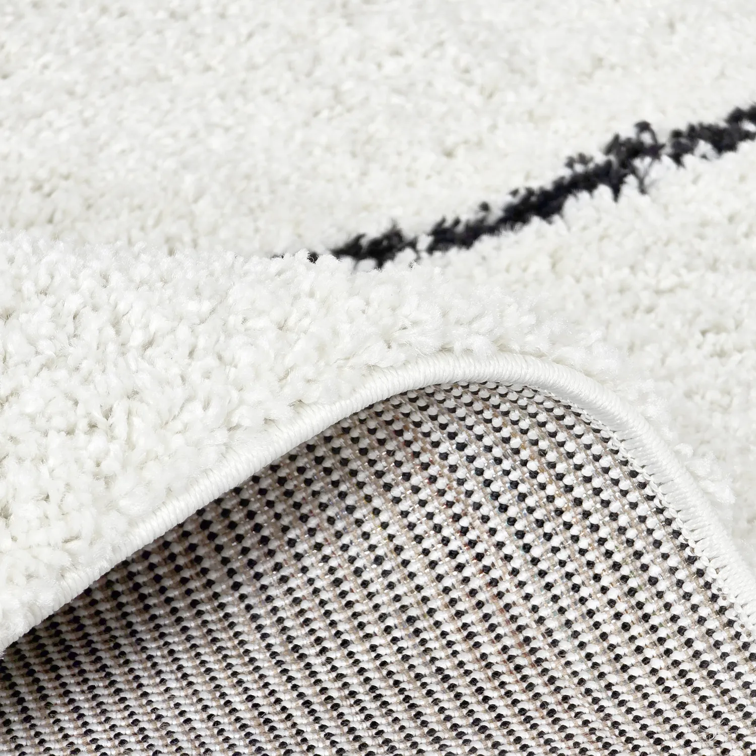 Shaggy rugs - Eze (white/black)