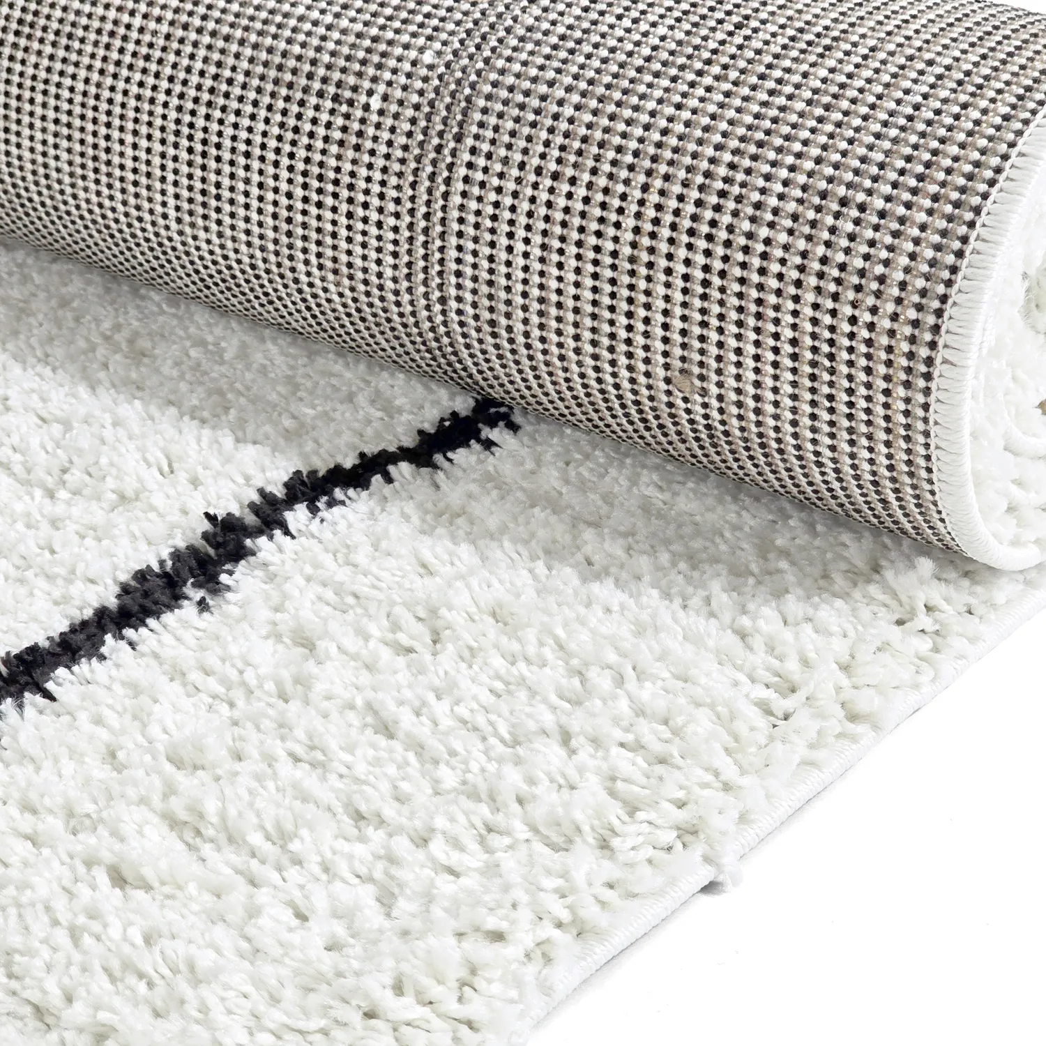 Shaggy rugs - Eze (white/black)