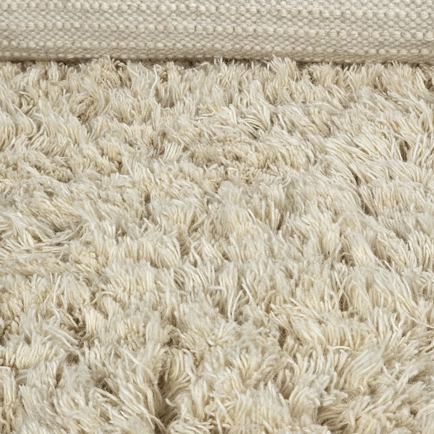 Shaggy rugs - Fassale Hand Woven Wool Shaggy (cream)