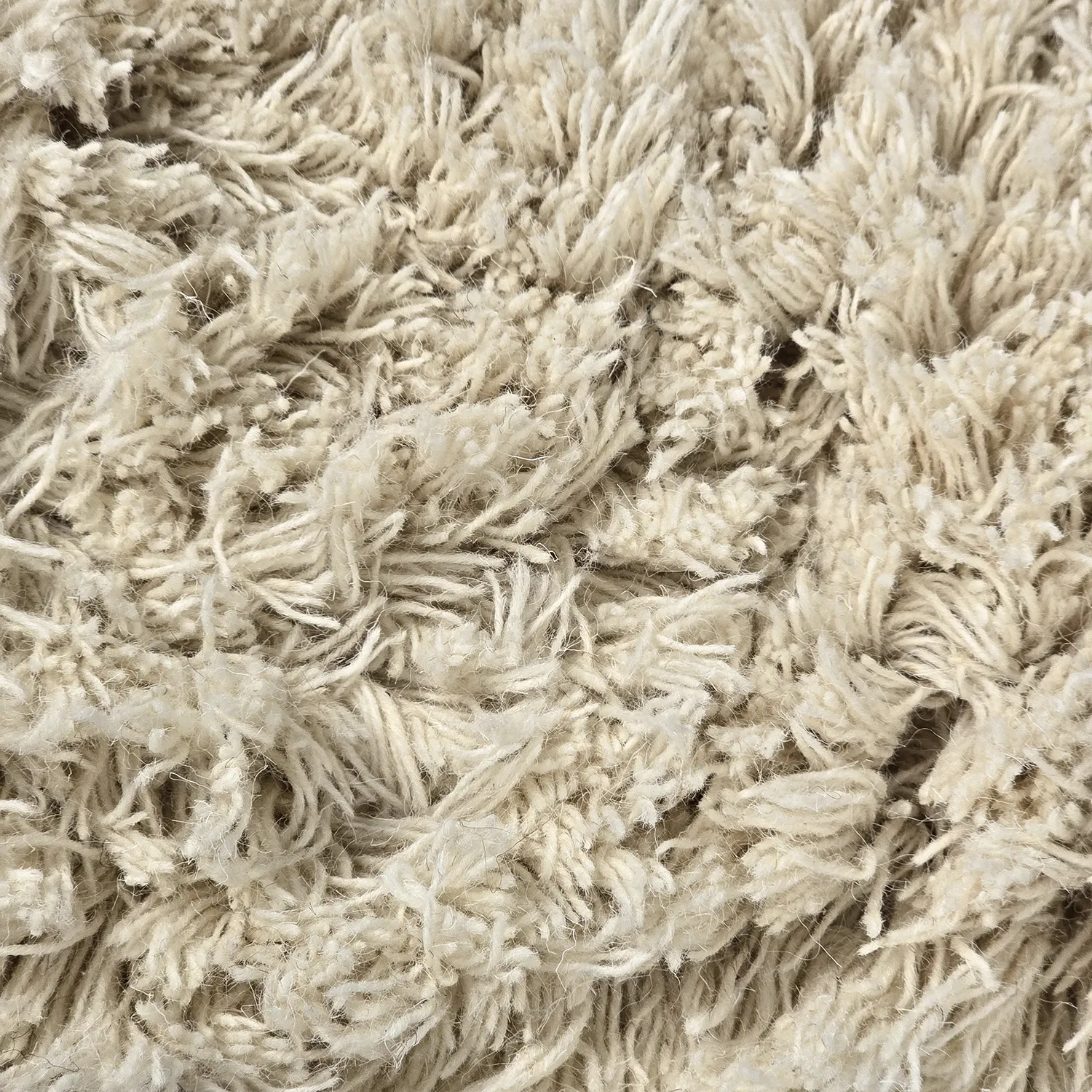 Shaggy rugs - Fassale Hand Woven Wool Shaggy (cream)