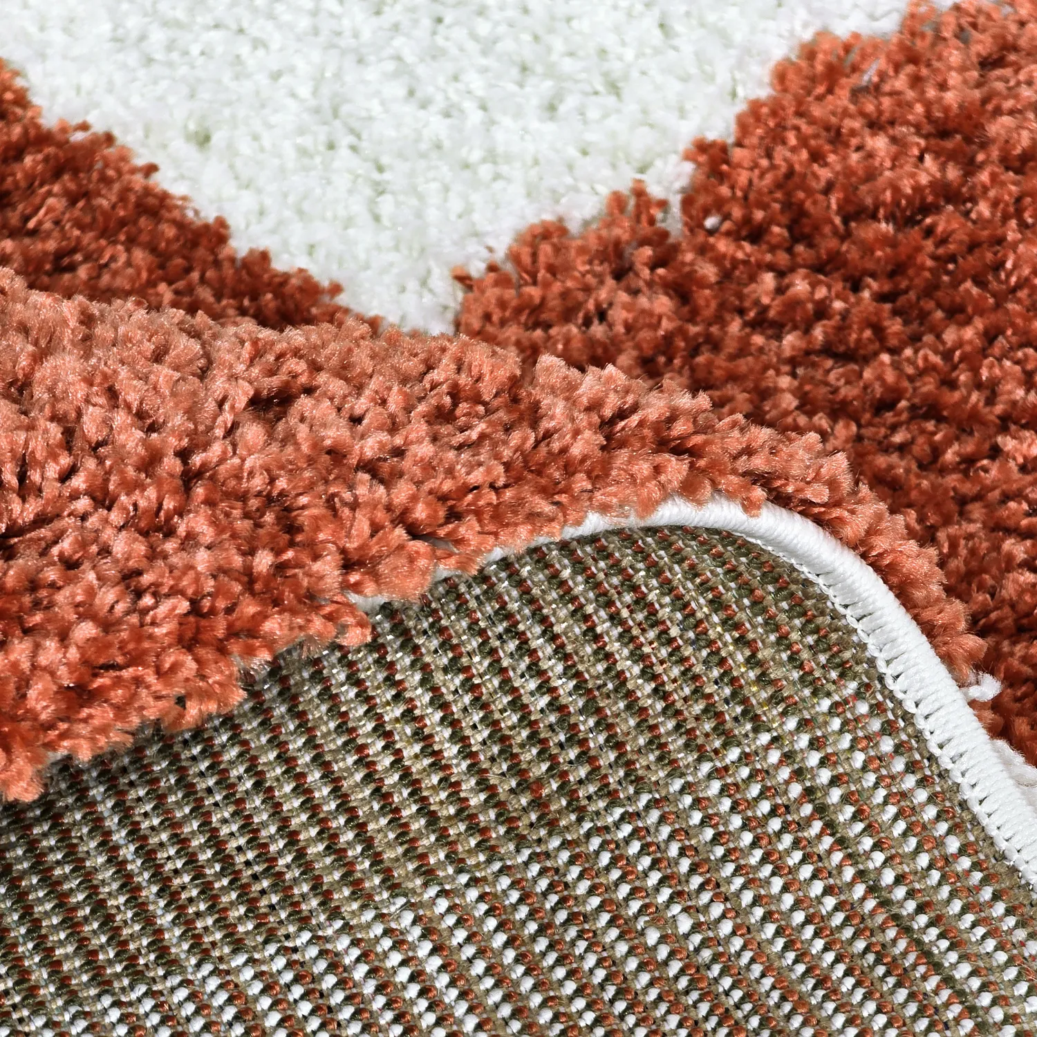 Shaggy rugs - Gordes (orange/white)