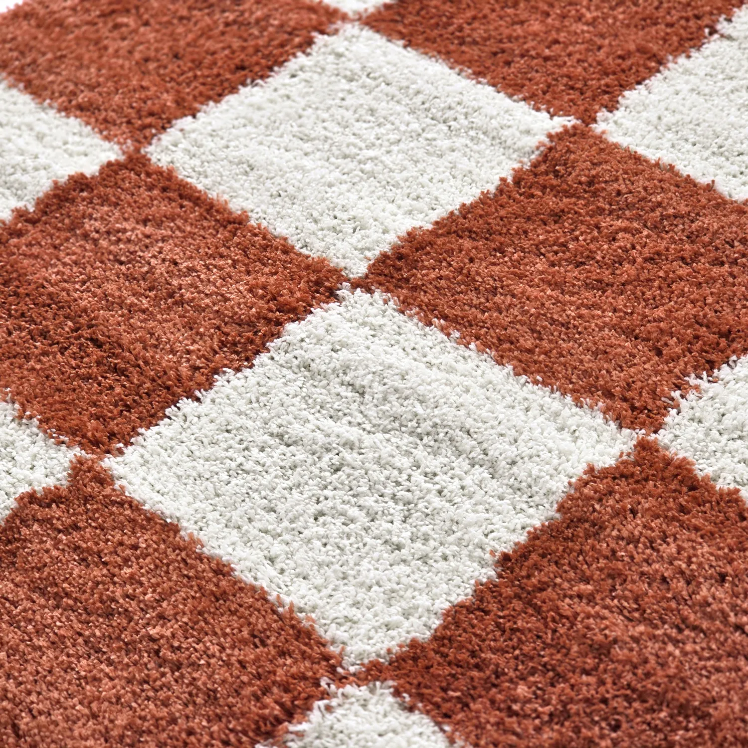 Shaggy rugs - Gordes (orange/white)
