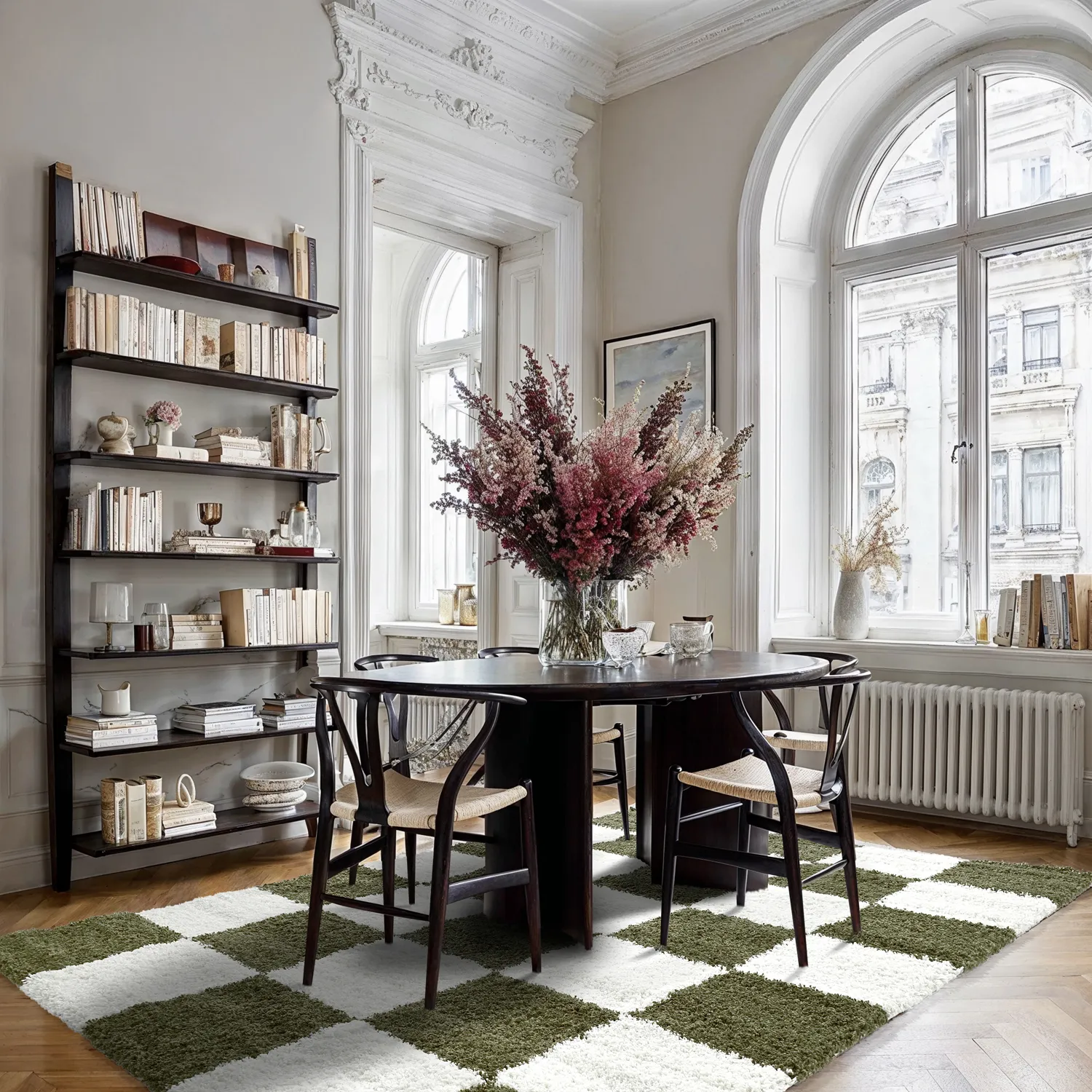 Shaggy rugs - Gordes (green/white)