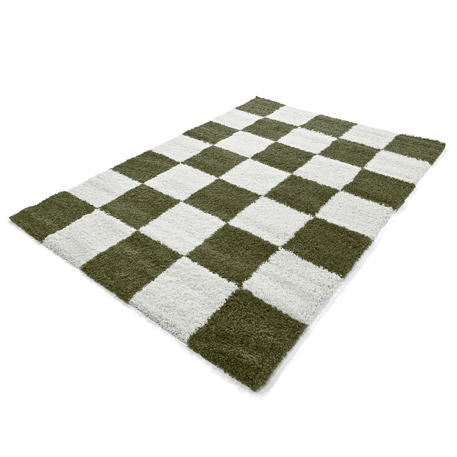 Shaggy rugs - Gordes (green/white)