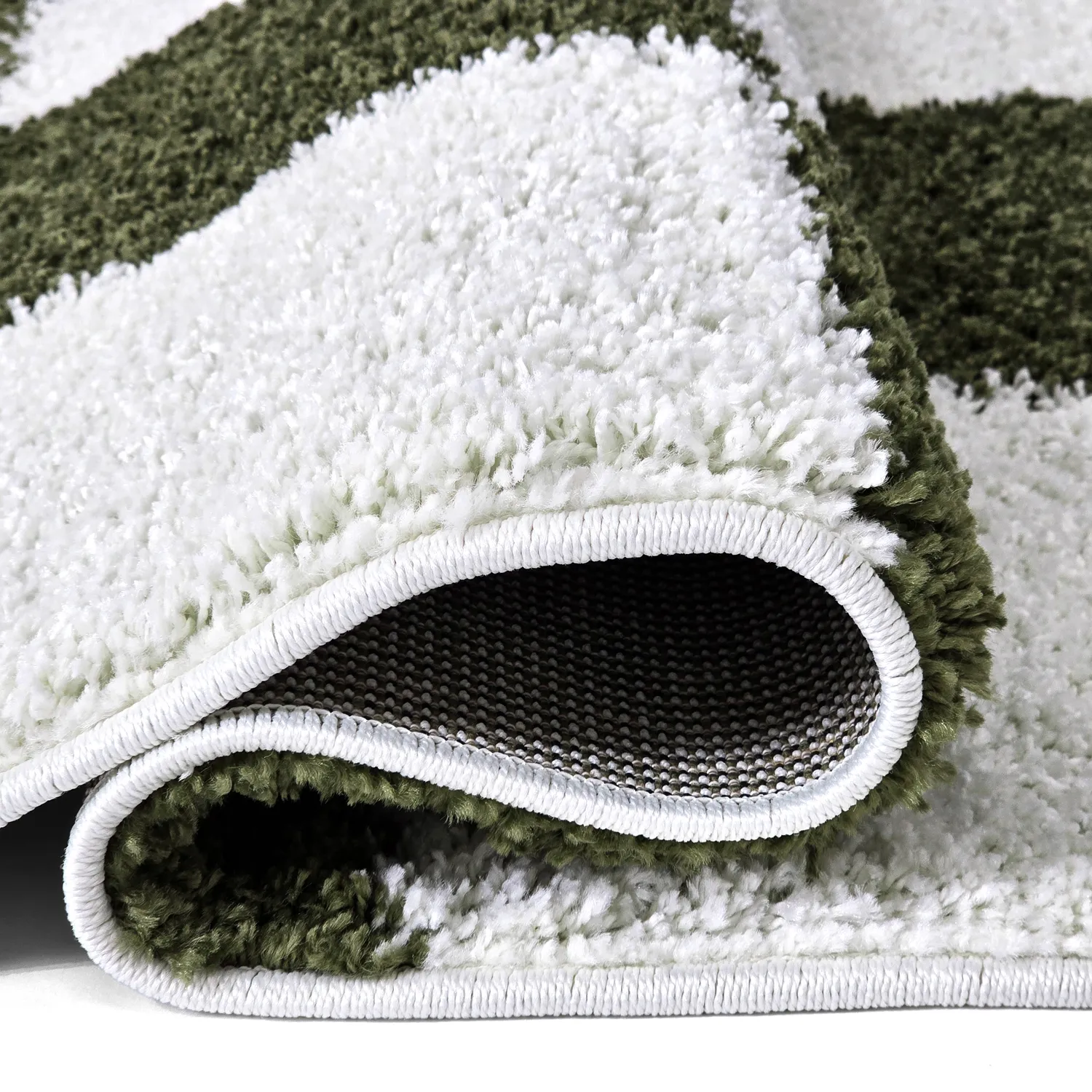 Shaggy rugs - Gordes (green/white)