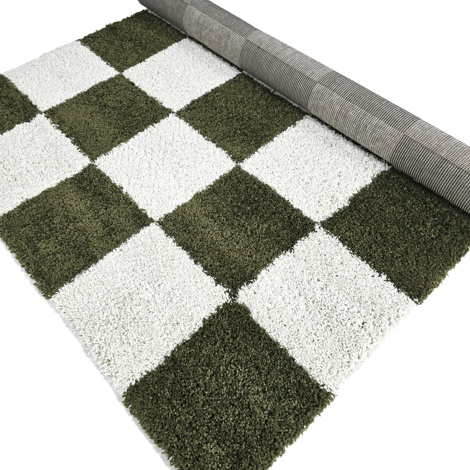 Shaggy rugs - Gordes (green/white)