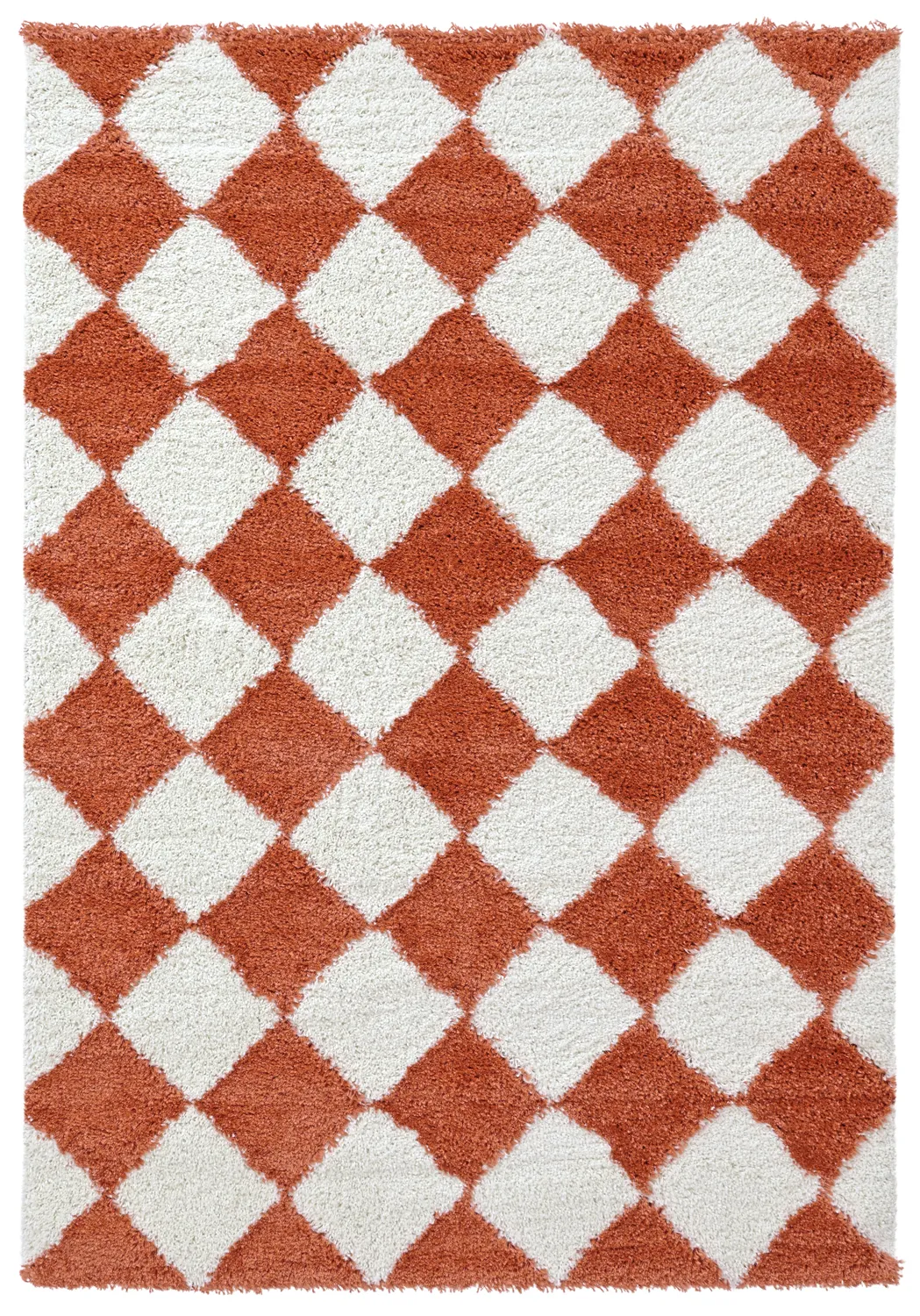 Shaggy rugs - Albi (white/orange)