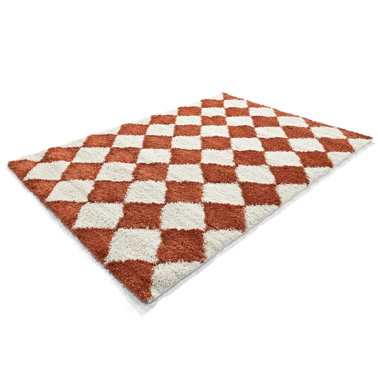 Shaggy rugs - Albi (white/orange)