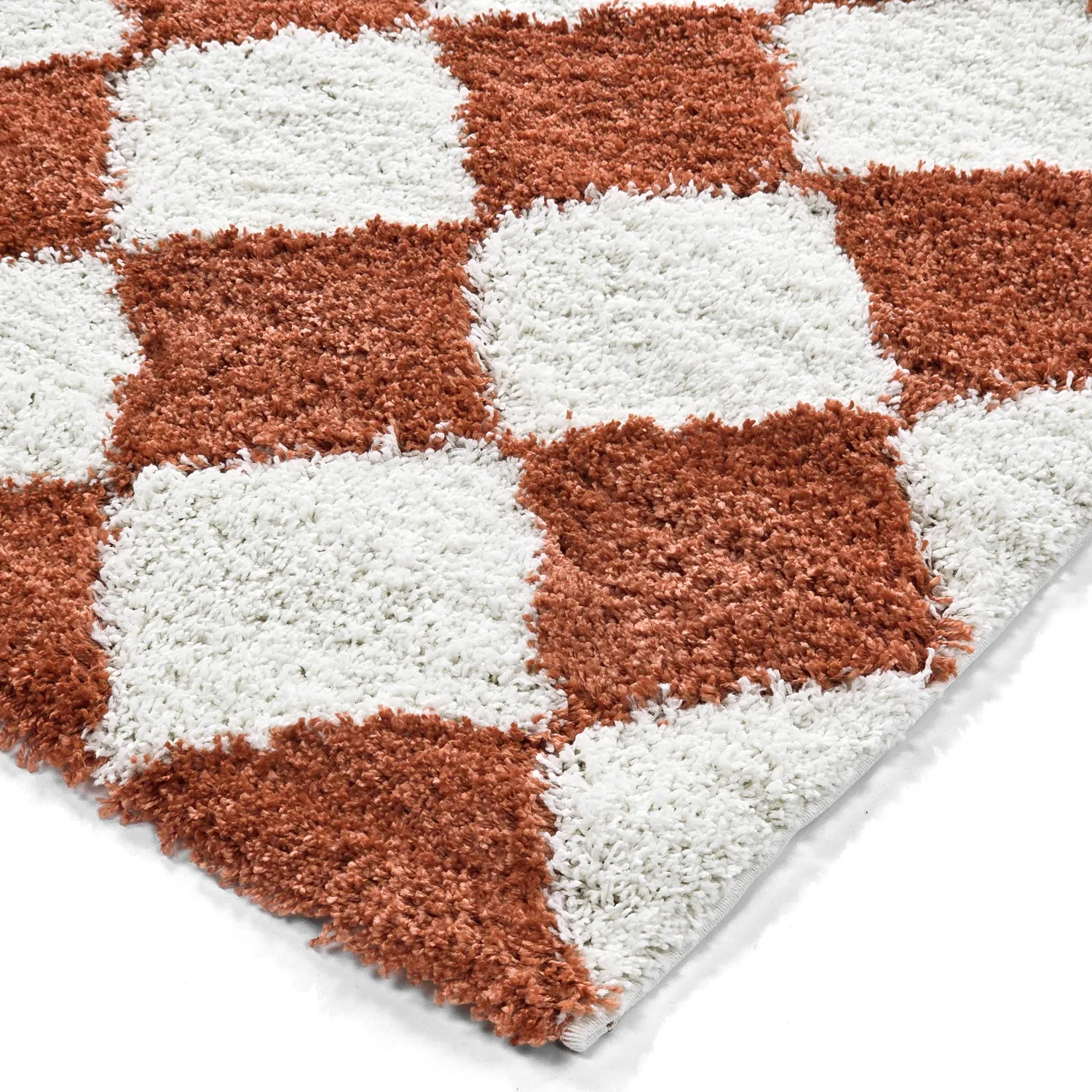 Shaggy rugs - Albi (white/orange)