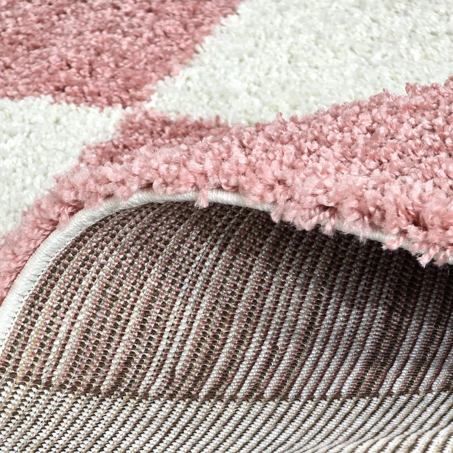 Shaggy rugs - Gordes (pink/white)