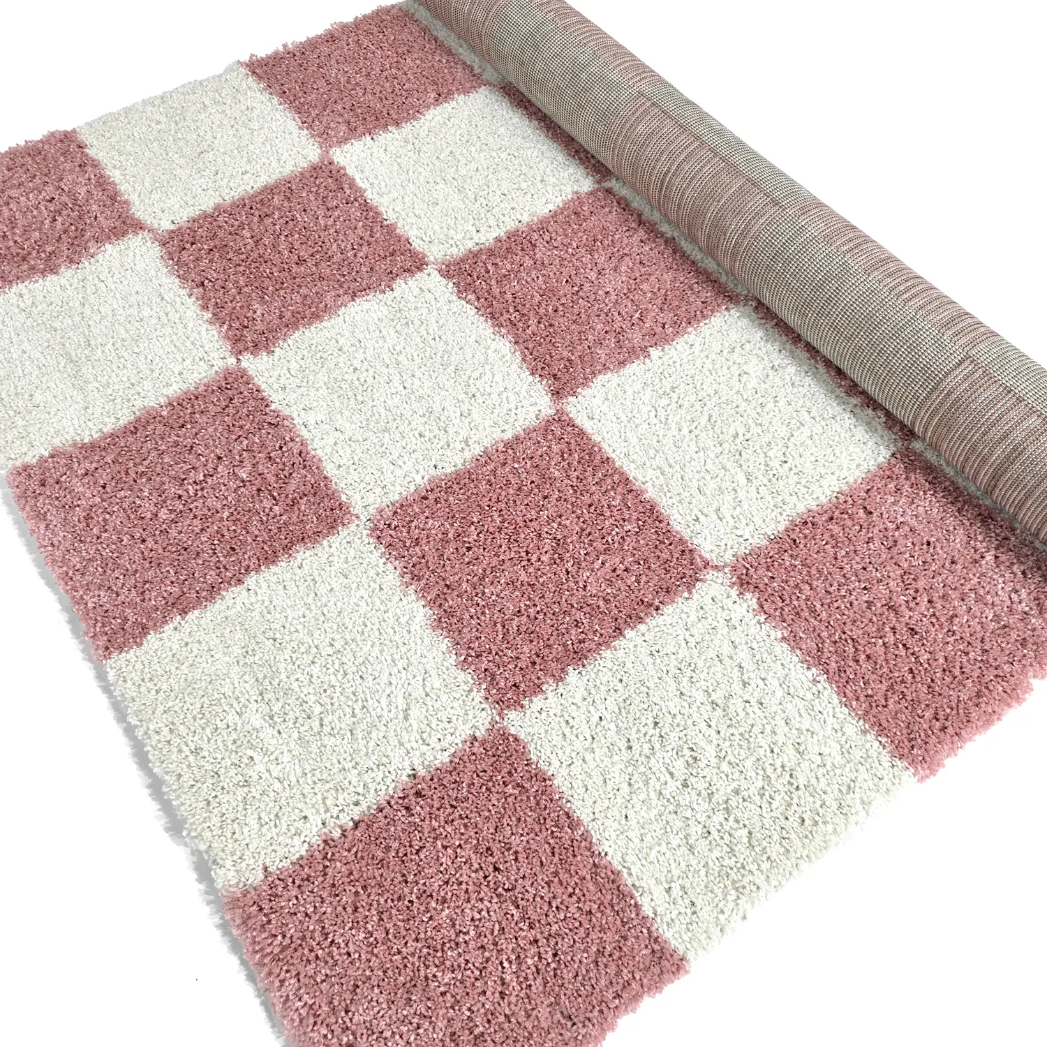 Shaggy rugs - Gordes (pink/white)