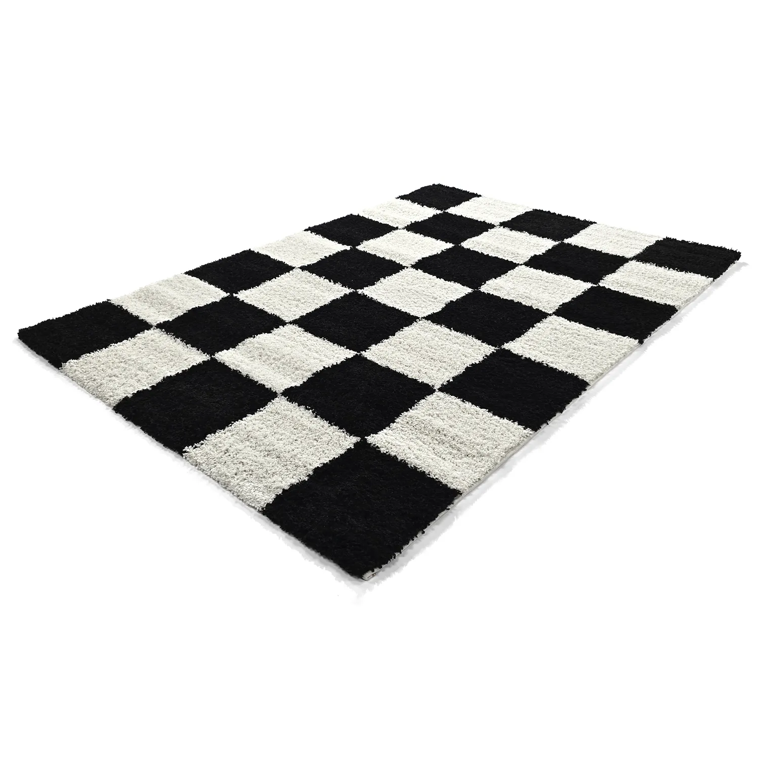 Shaggy rugs - Gordes (black/white)
