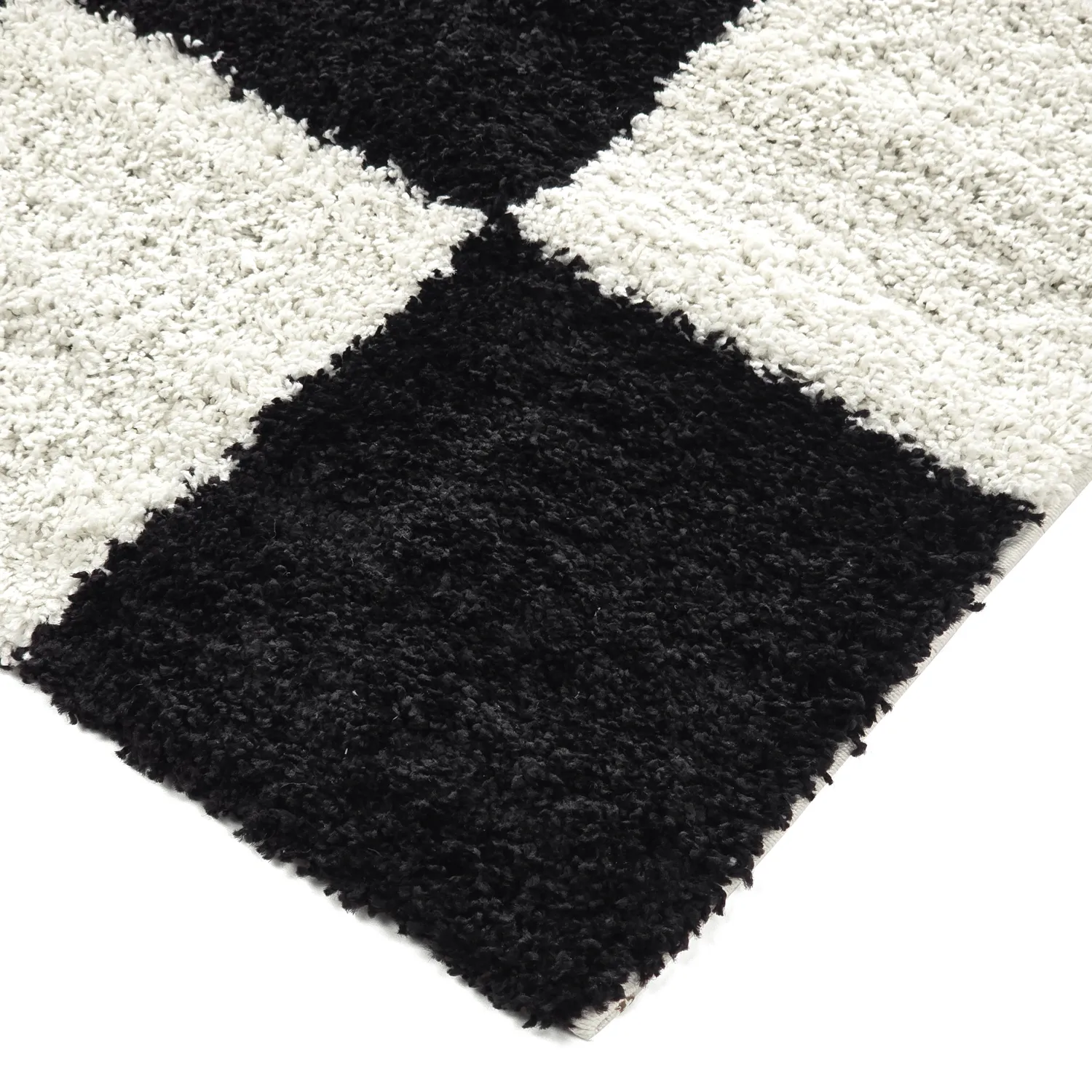 Shaggy rugs - Gordes (black/white)