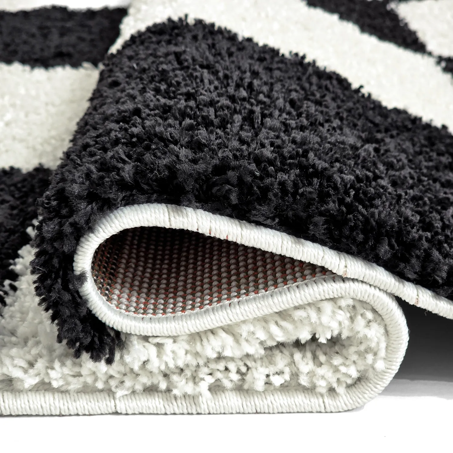 Shaggy rugs - Gordes (black/white)