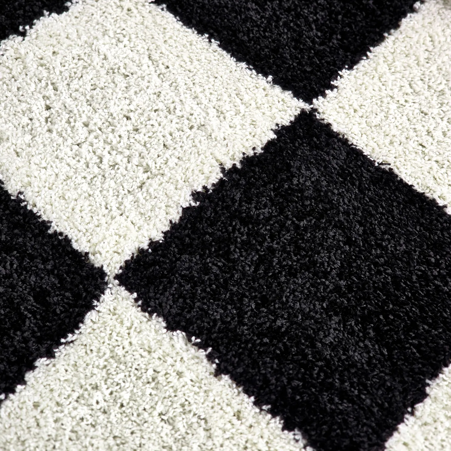 Shaggy rugs - Gordes (black/white)