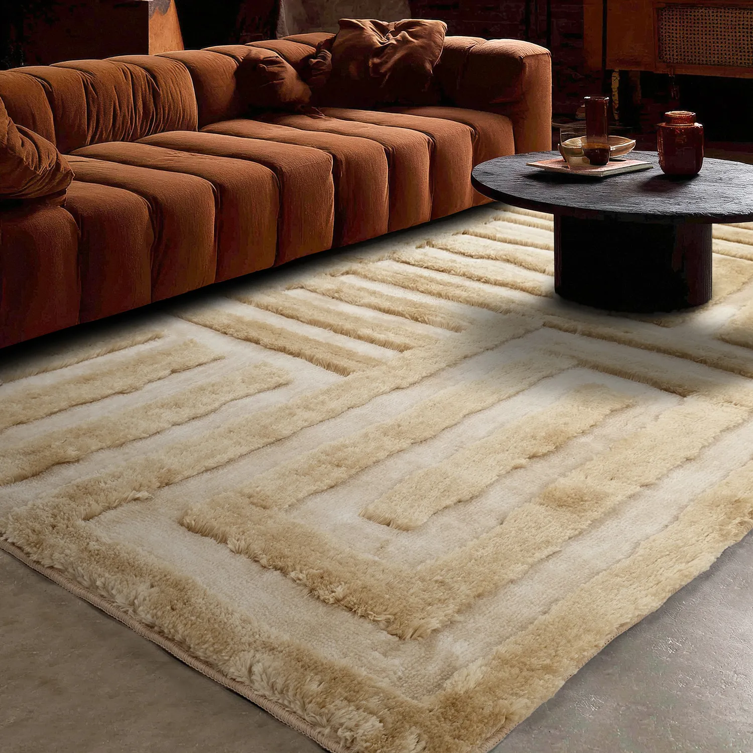 Shaggy rugs - Karbala (cream/beige)
